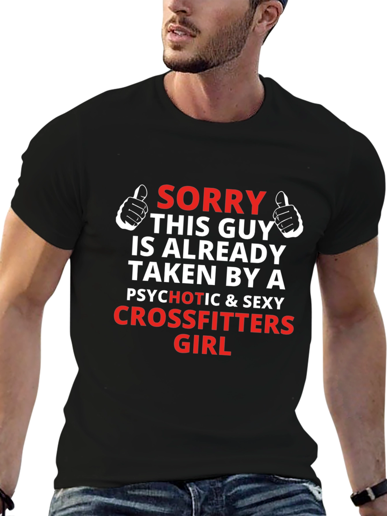 Black Funny Crossfitters Girl Boyfriend T-Shirt view 6
