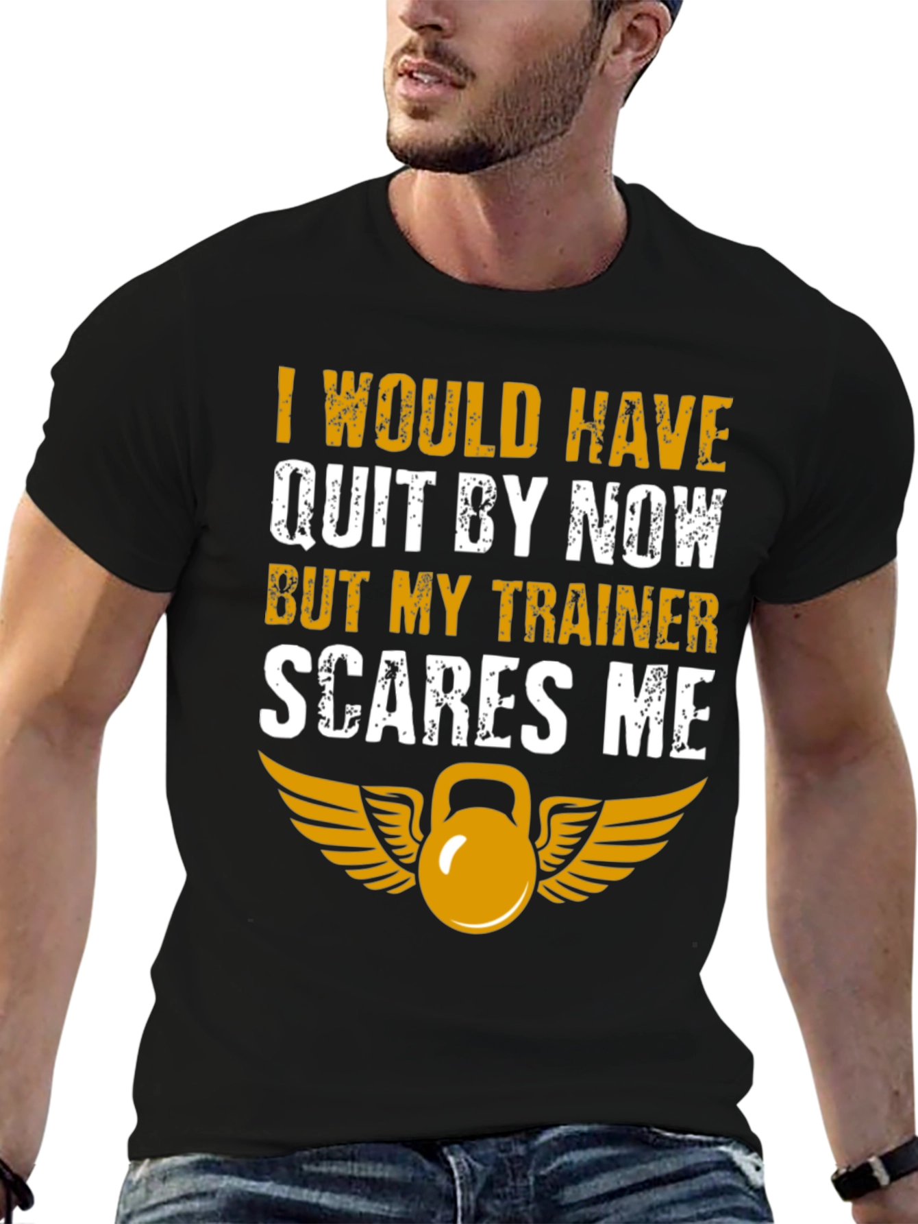 Black Funny Trainer T-Shirt - I Would Have Quit view 6
