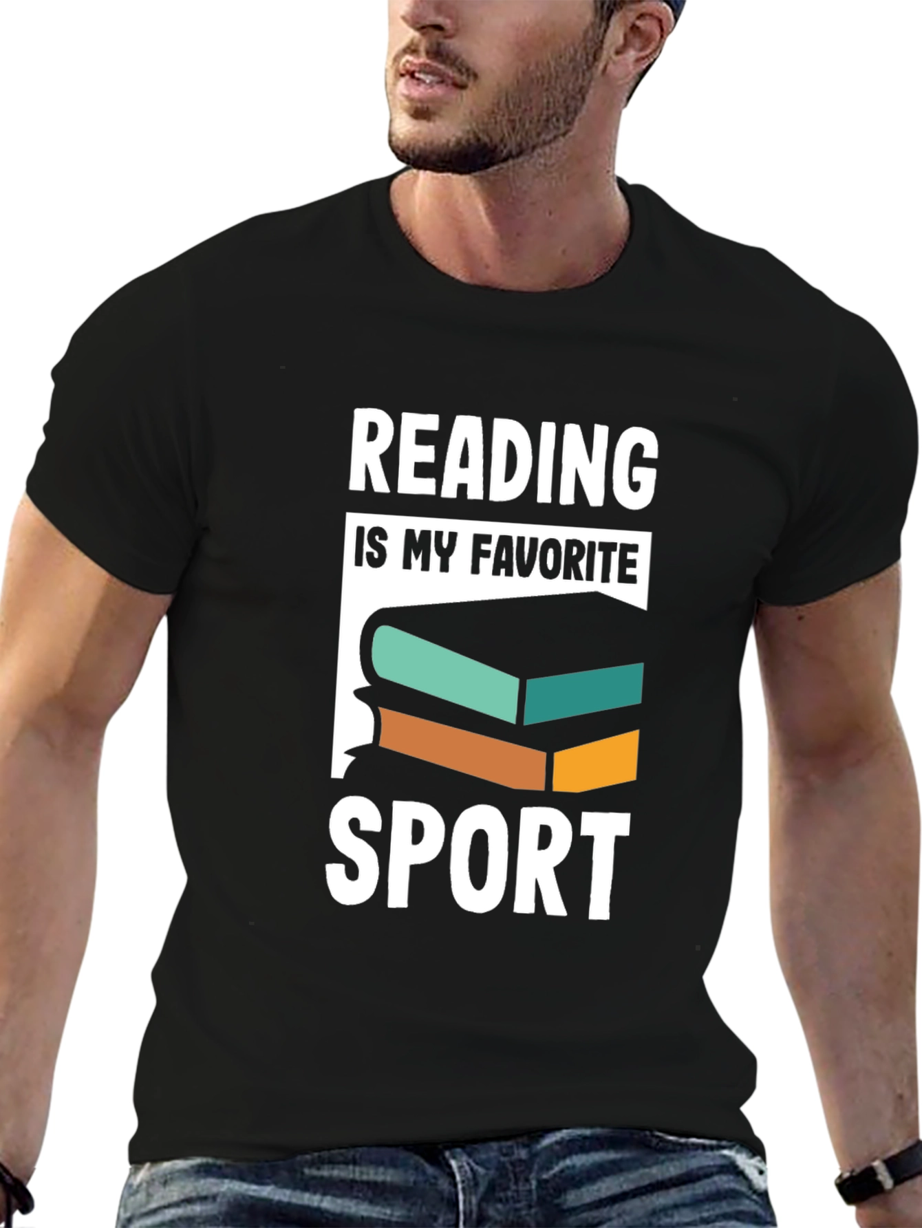 Reading is My Favorite Sport Graphic T-Shirt - 6