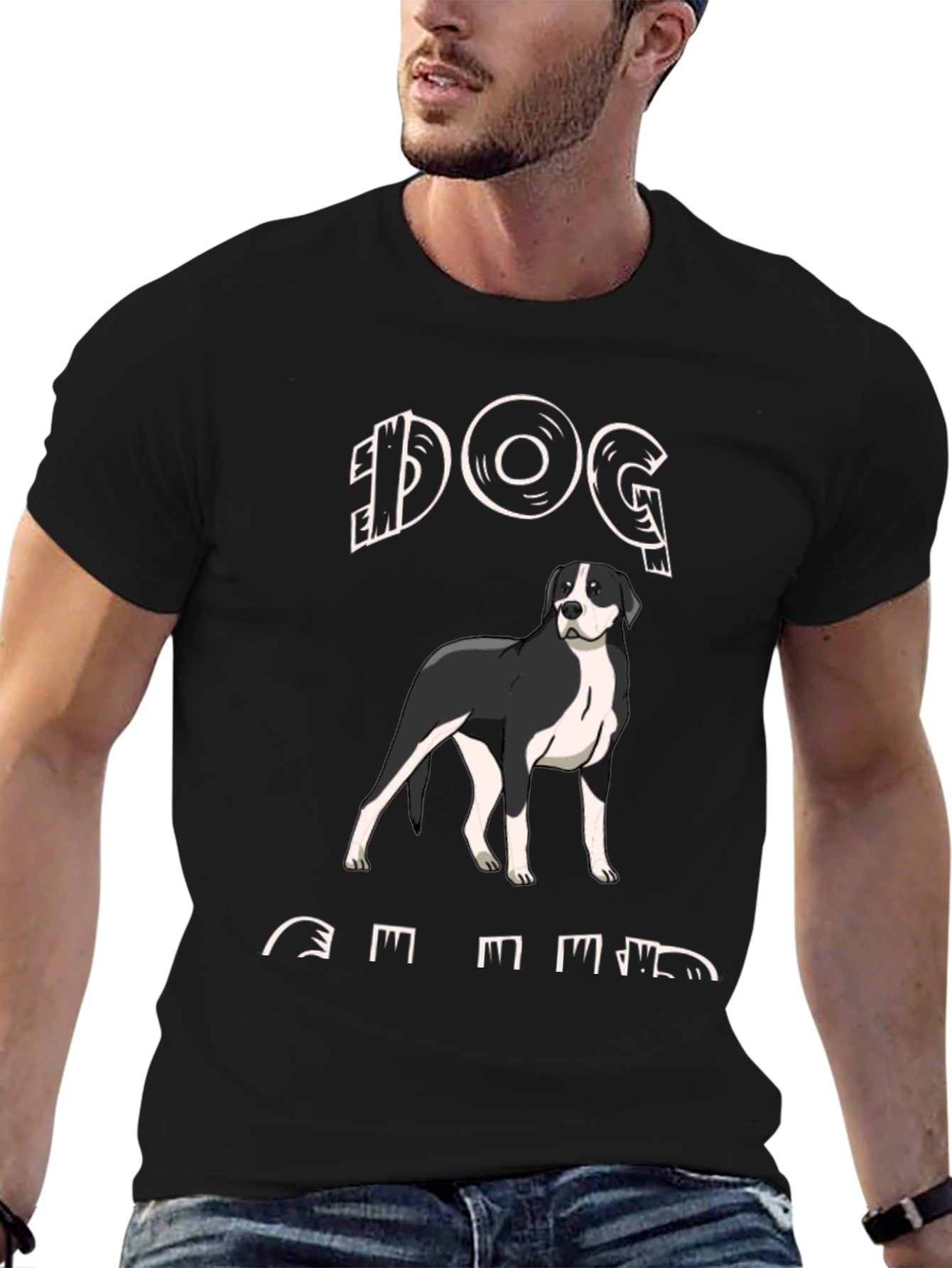 Black Dog Breed T-Shirt - Black view 6
