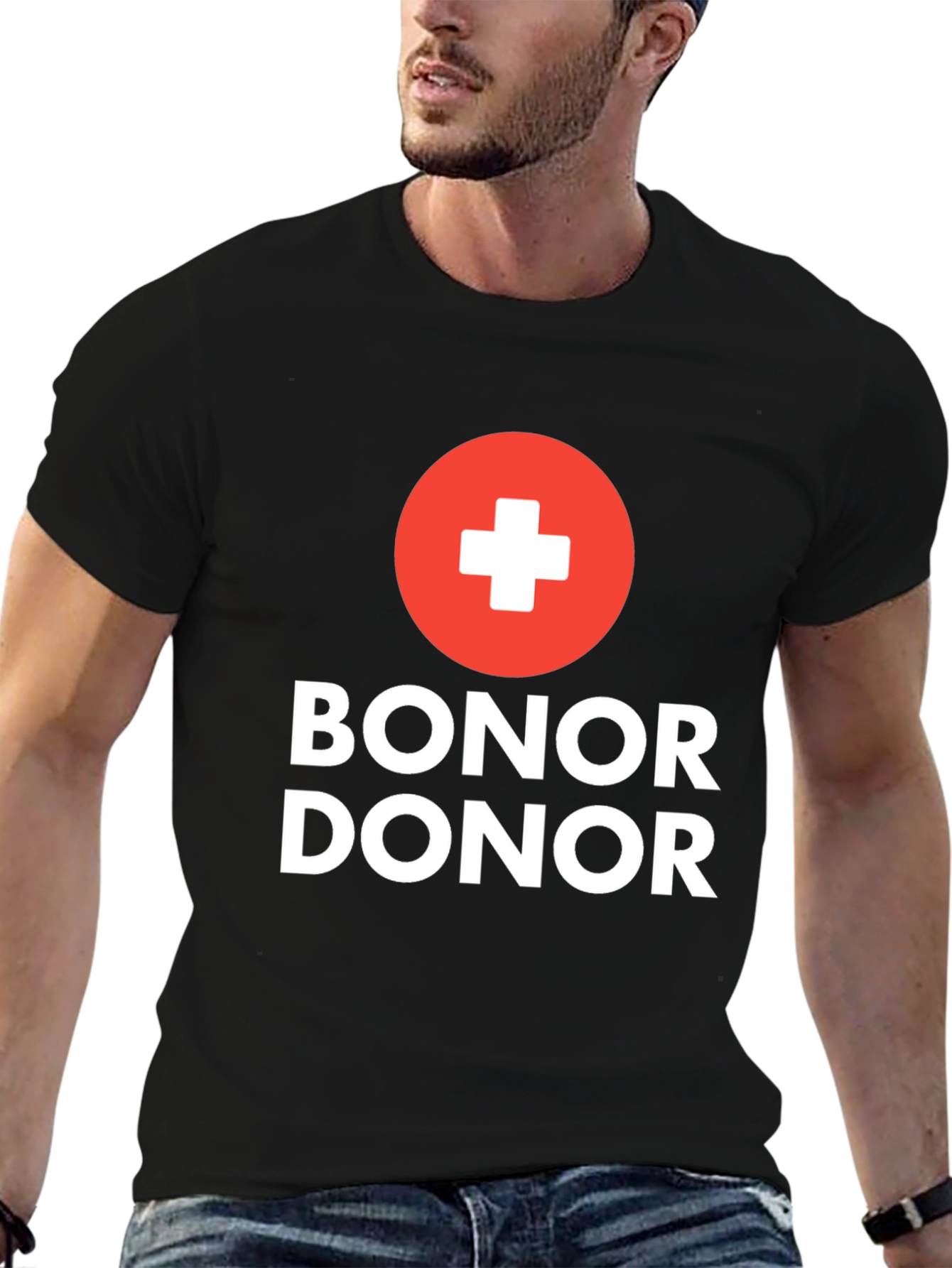 Black Bonor Donor T-Shirt - Donate with Style view 6