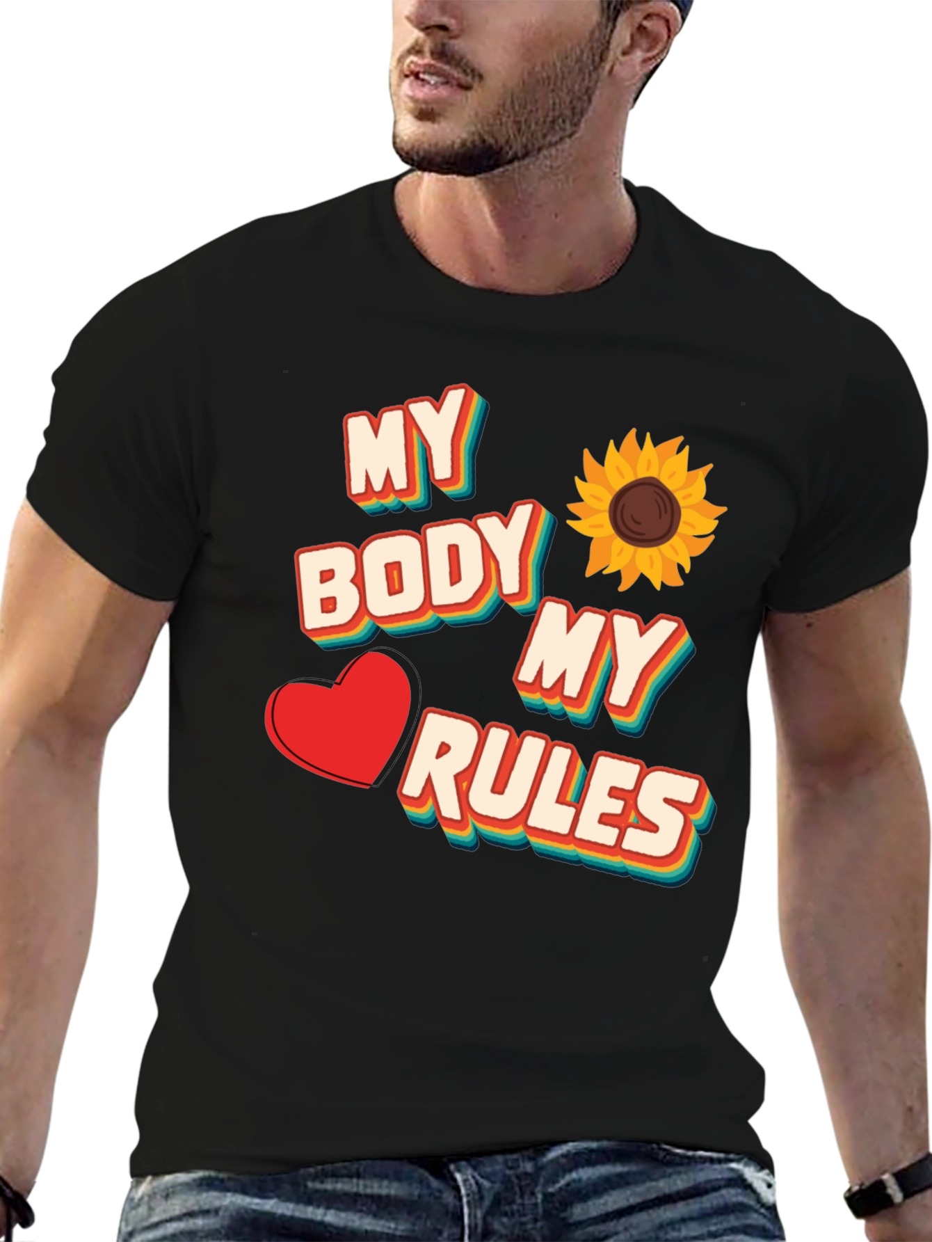 Black My Body My Rules Graphic Tee view 6