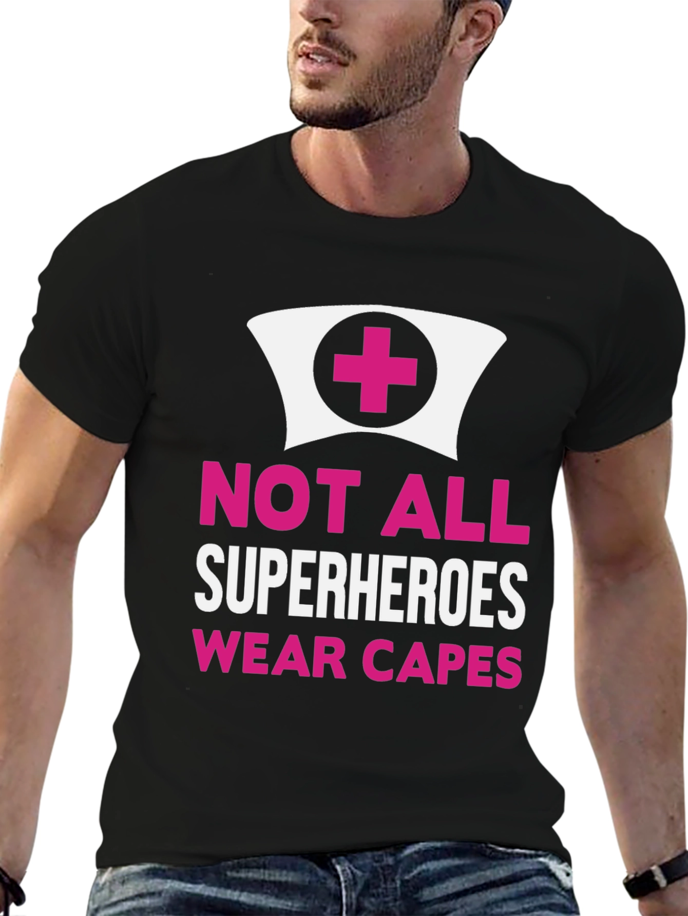 Not All Superheroes Wear Capes T-Shirt - Black - 6