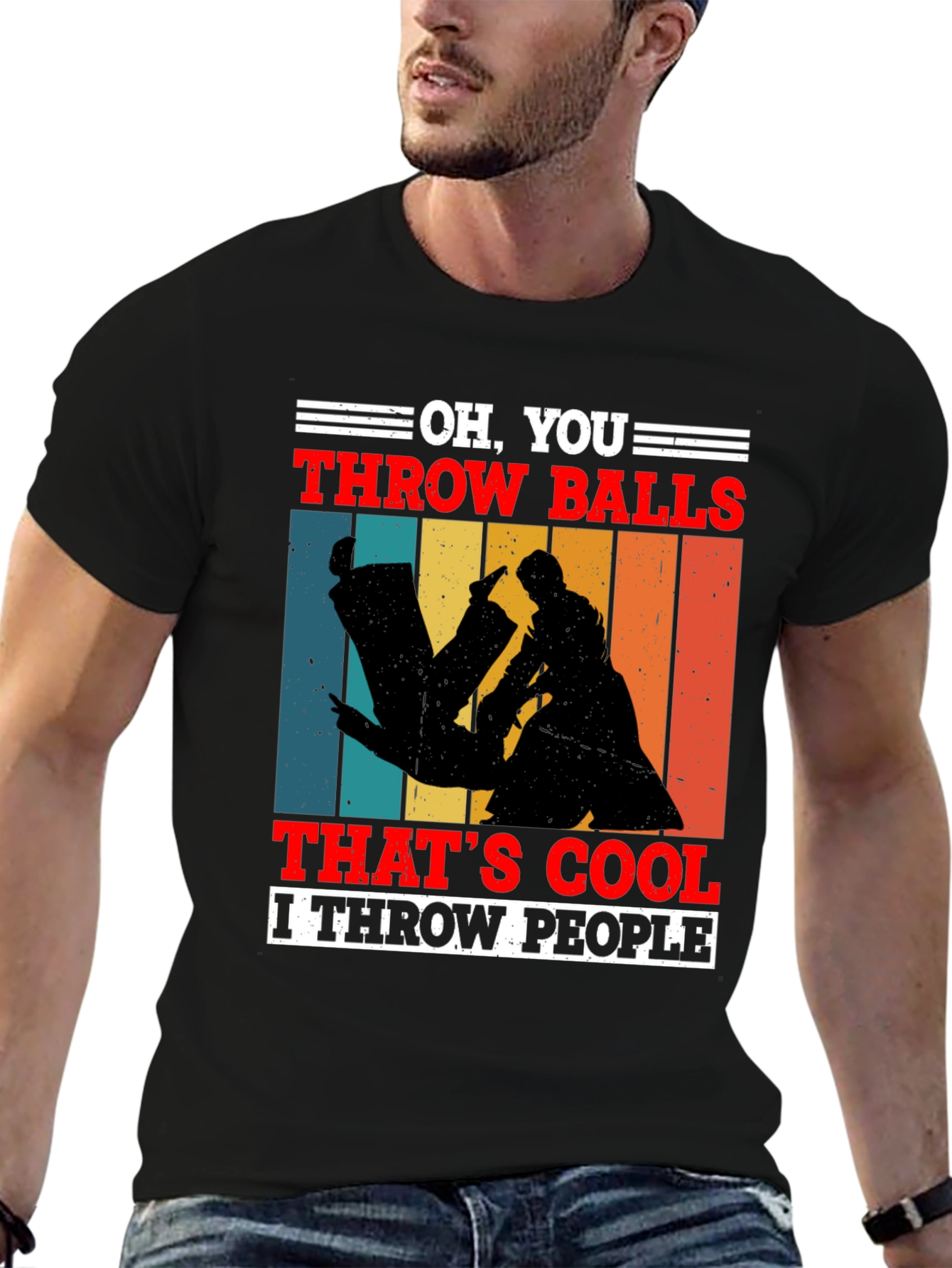 Black Oh, You Throw Balls T-Shirt view 6