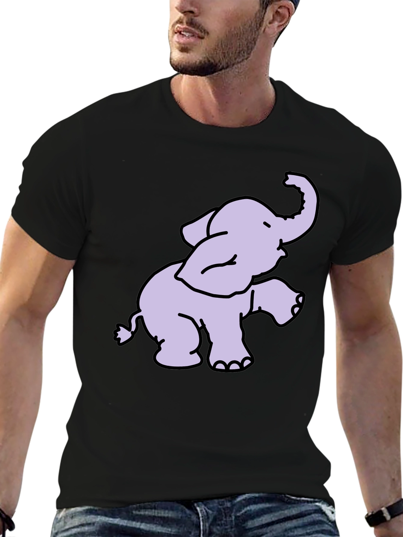 Black Elephant Graphic T-Shirt - Soft Cotton Blend view 6
