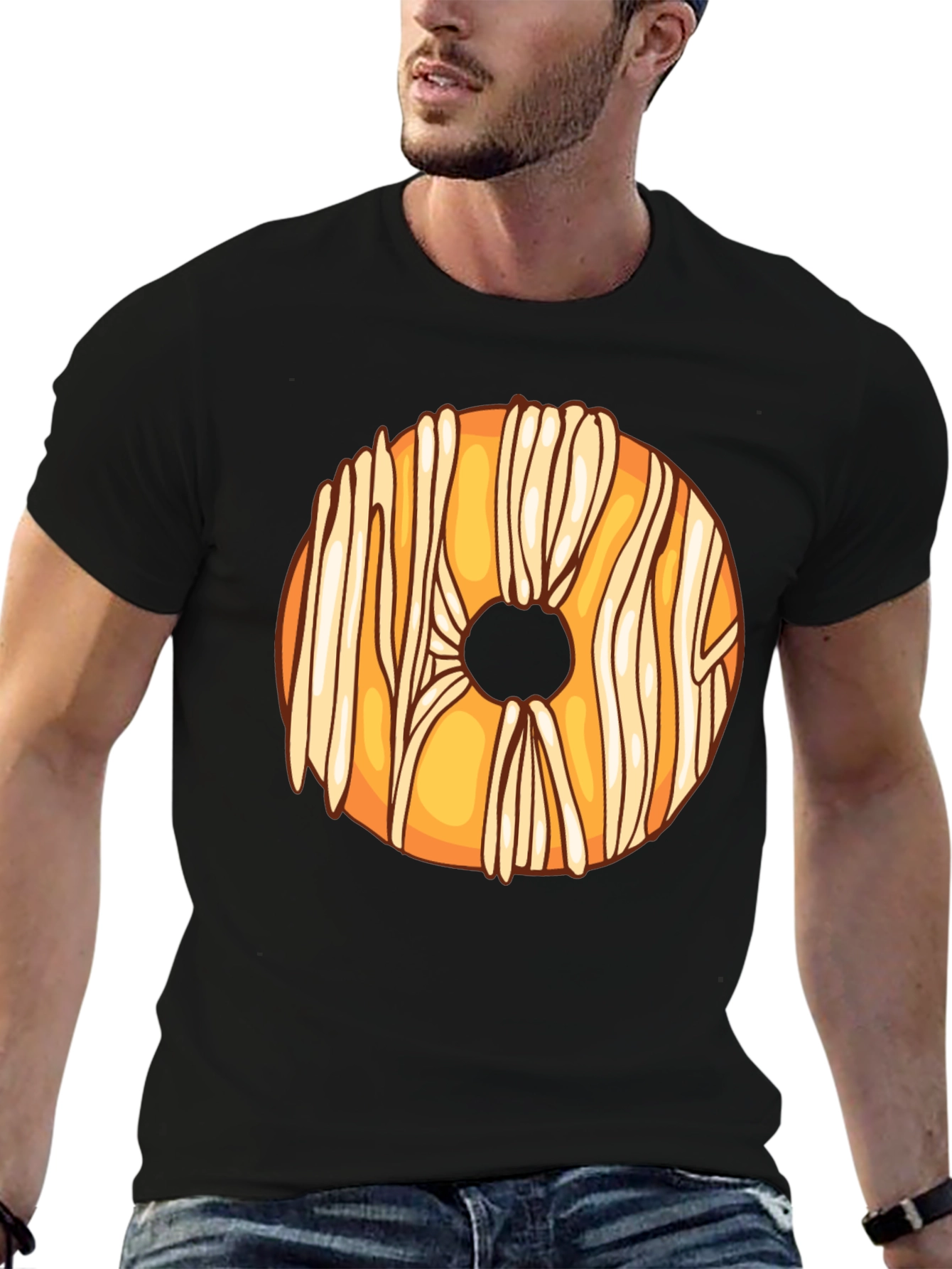 Black Donut Lover Black T-Shirt view 6
