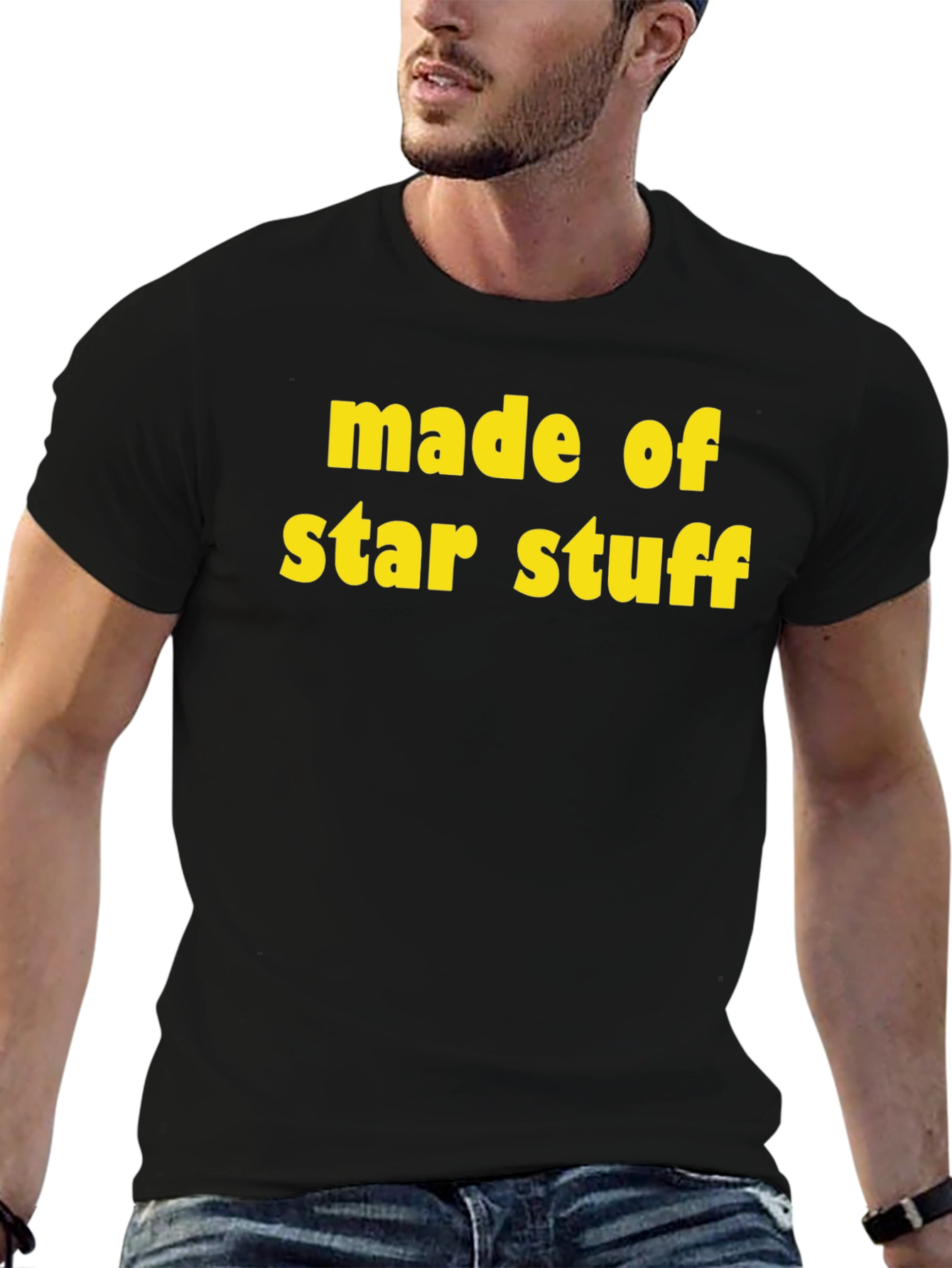 Black Made of Star Stuff Black T-Shirt view 6