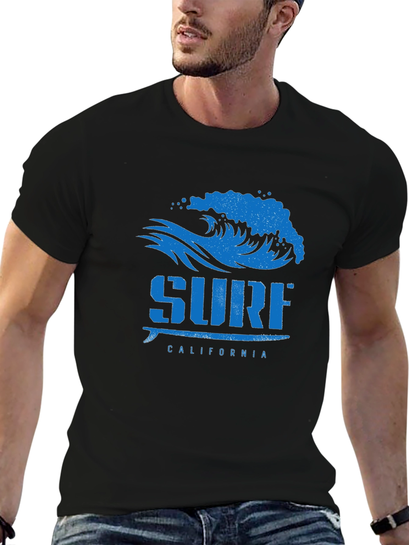 Black Surf California Graphic Tee - Black view 6