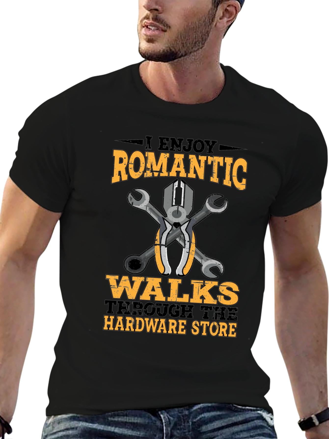 Black Romantic Walks Hardware Store T-Shirt view 6