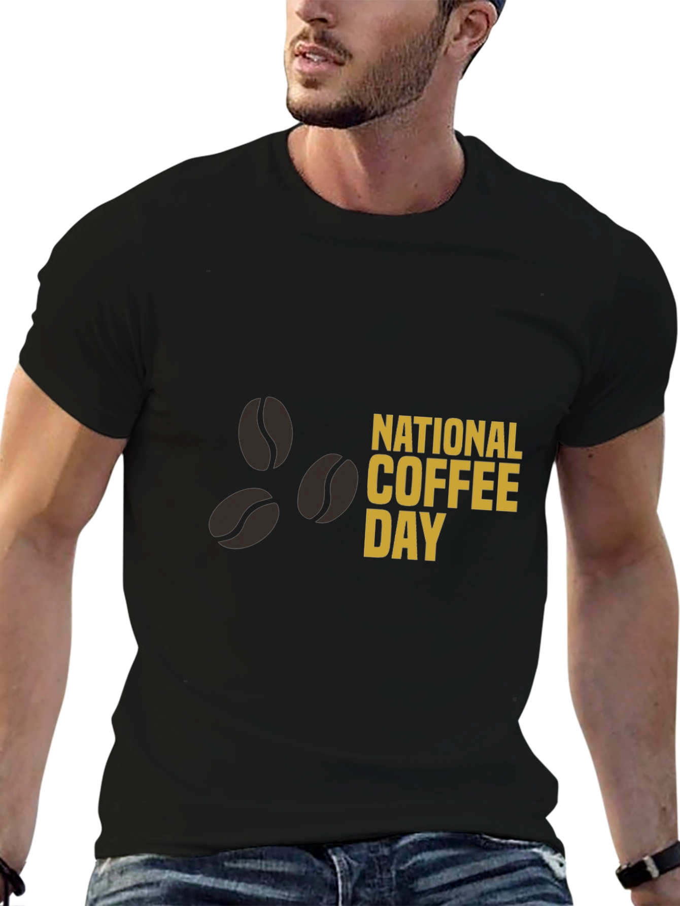 Black National Coffee Day T-Shirt - Stylish & Comfortable view 6