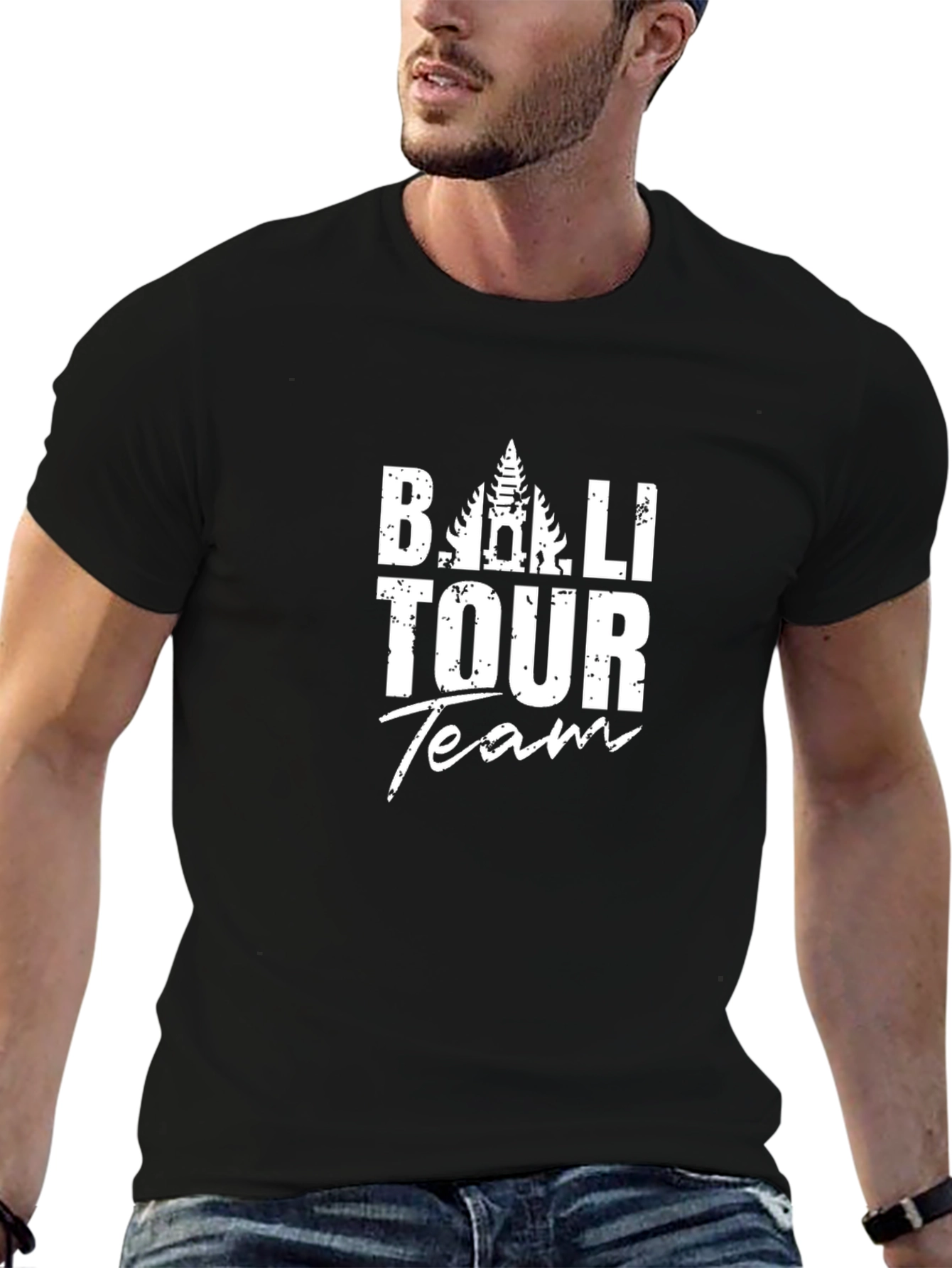 Black Bali Tour Team Black Graphic Tee view 6