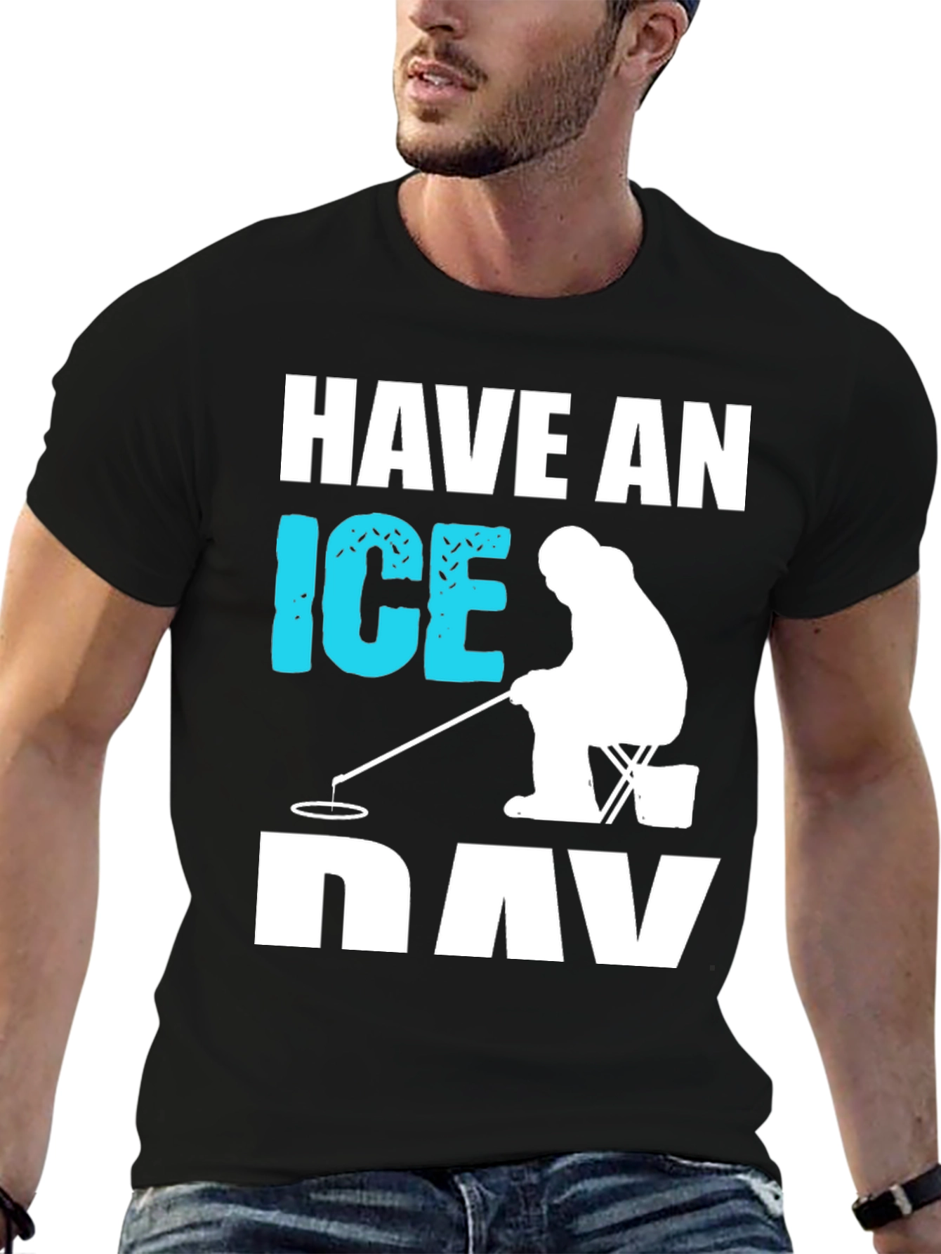 Black Have an Ice Day Black Graphic T-Shirt view 6