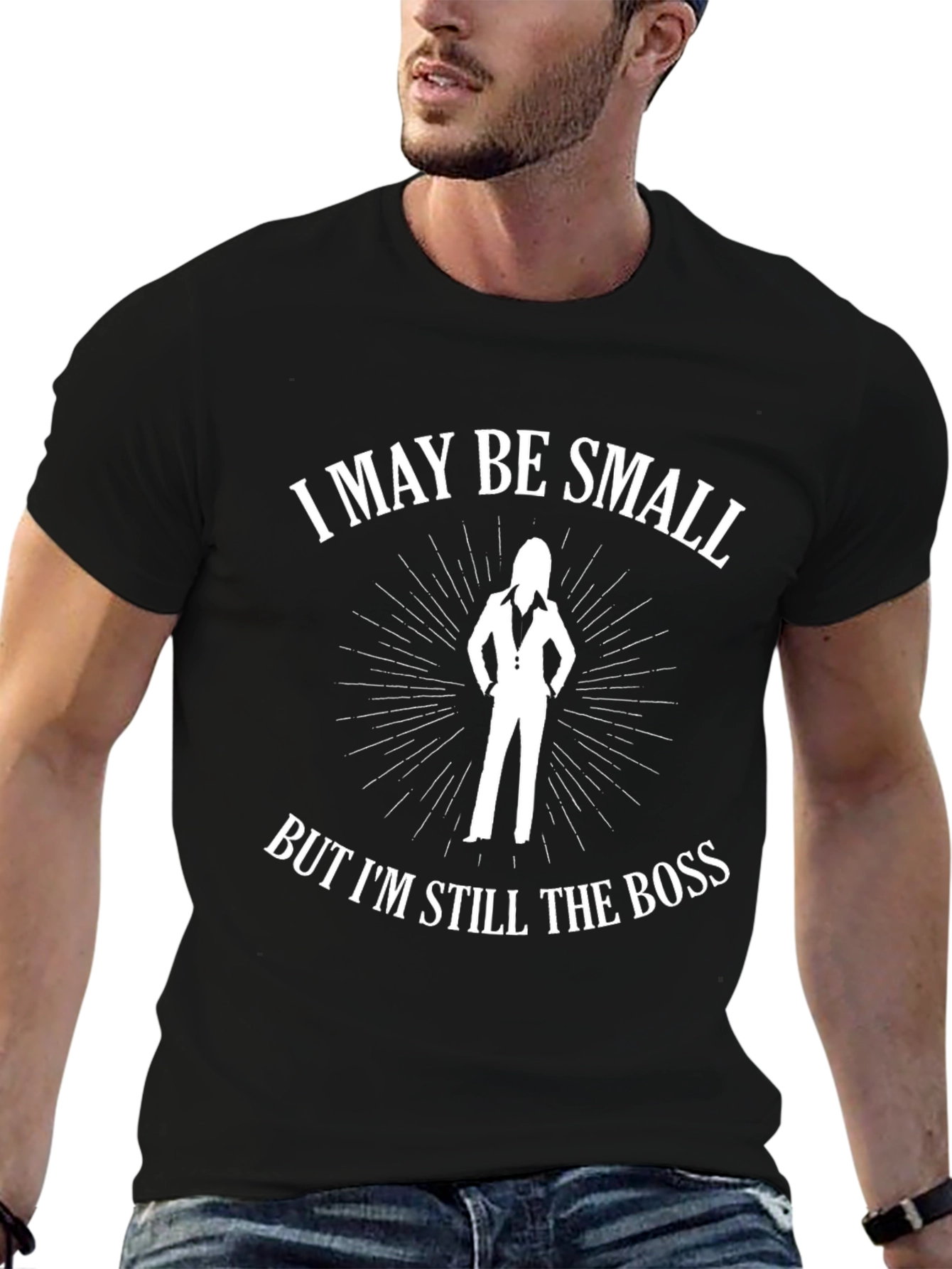 Black I May Be Small T-Shirt - Women's Boss Tee view 6