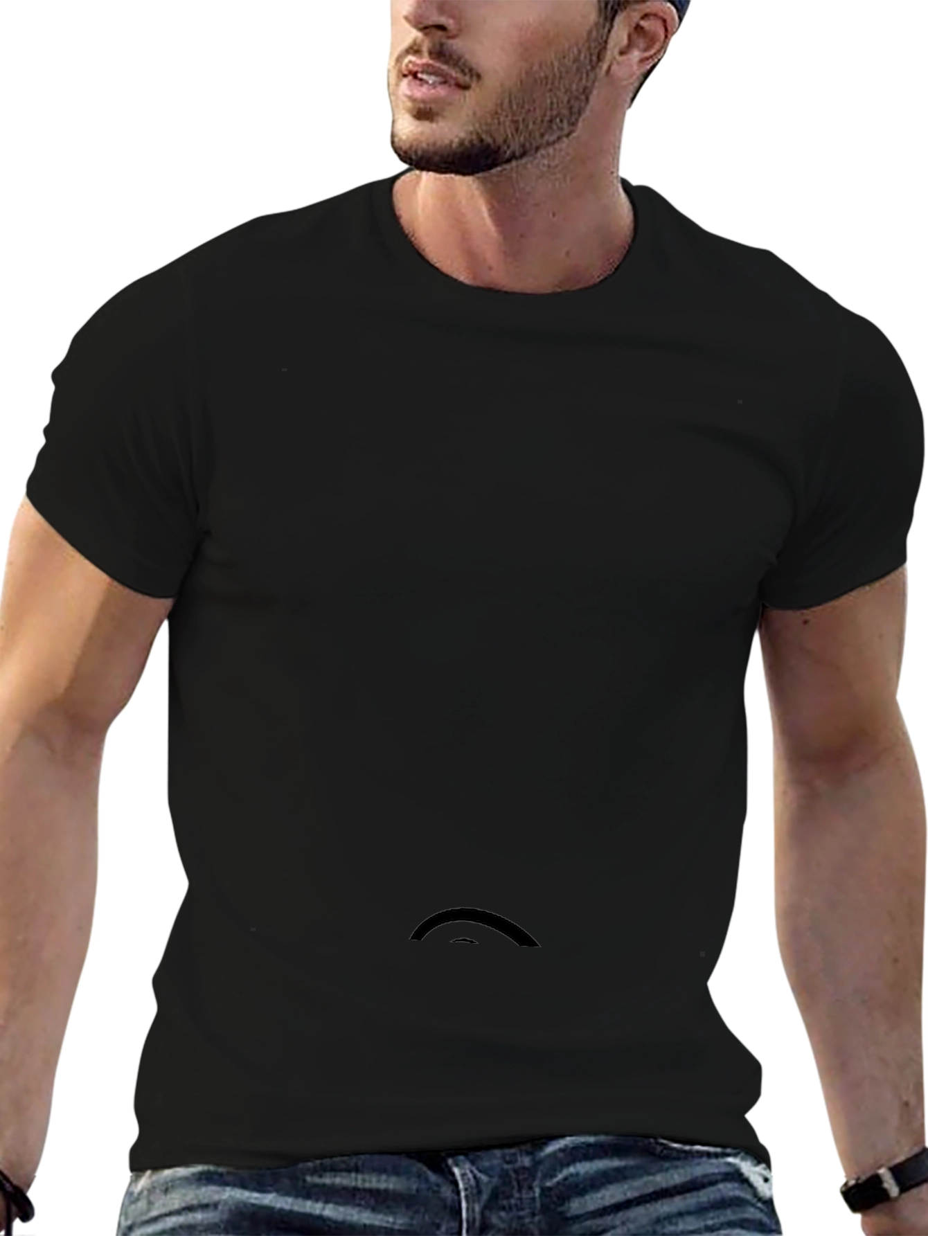 Black Classic Black Crew Neck T-Shirt view 6
