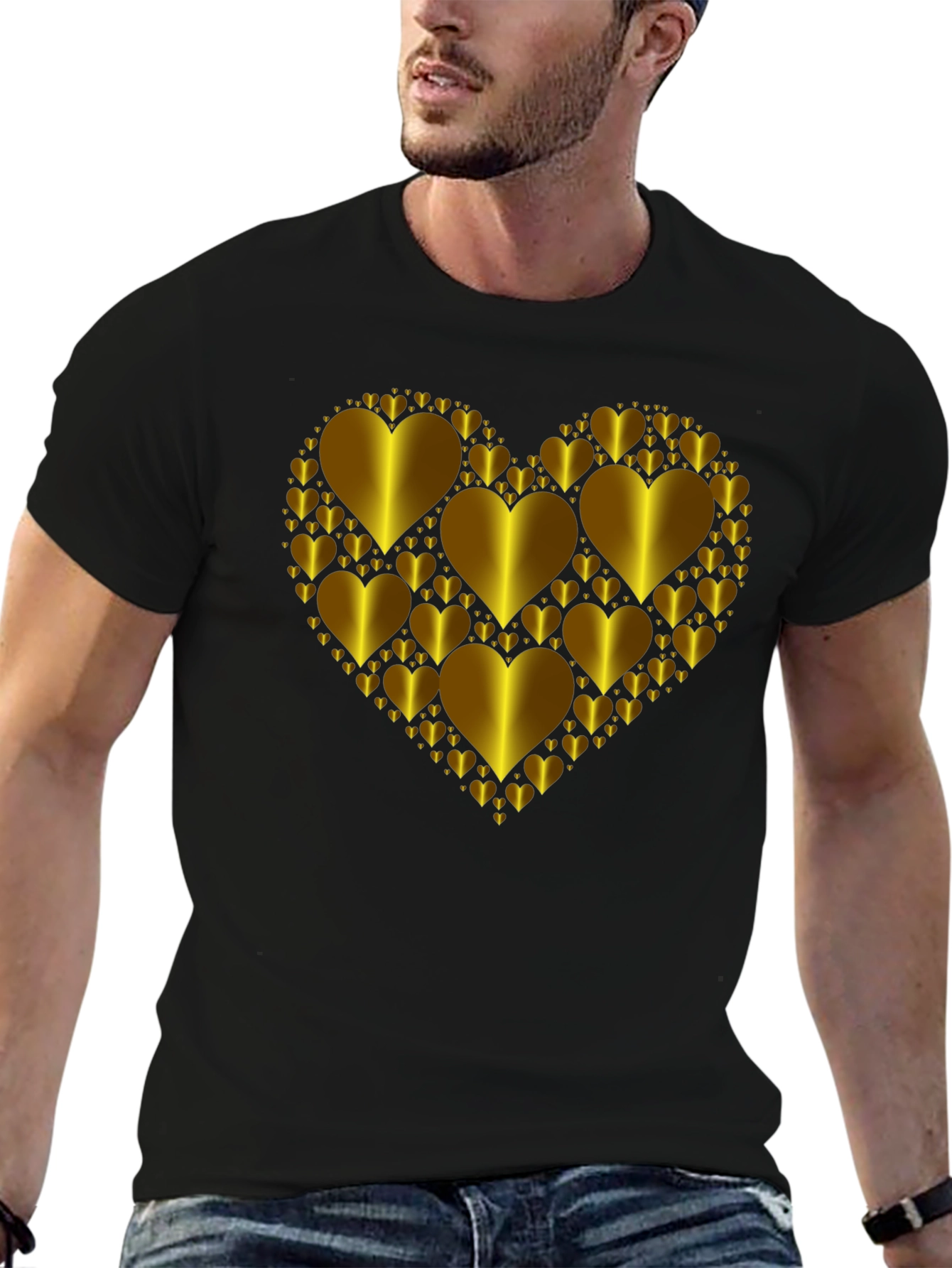 Black Heart of Gold Graphic Tee - Modern Fit view 6