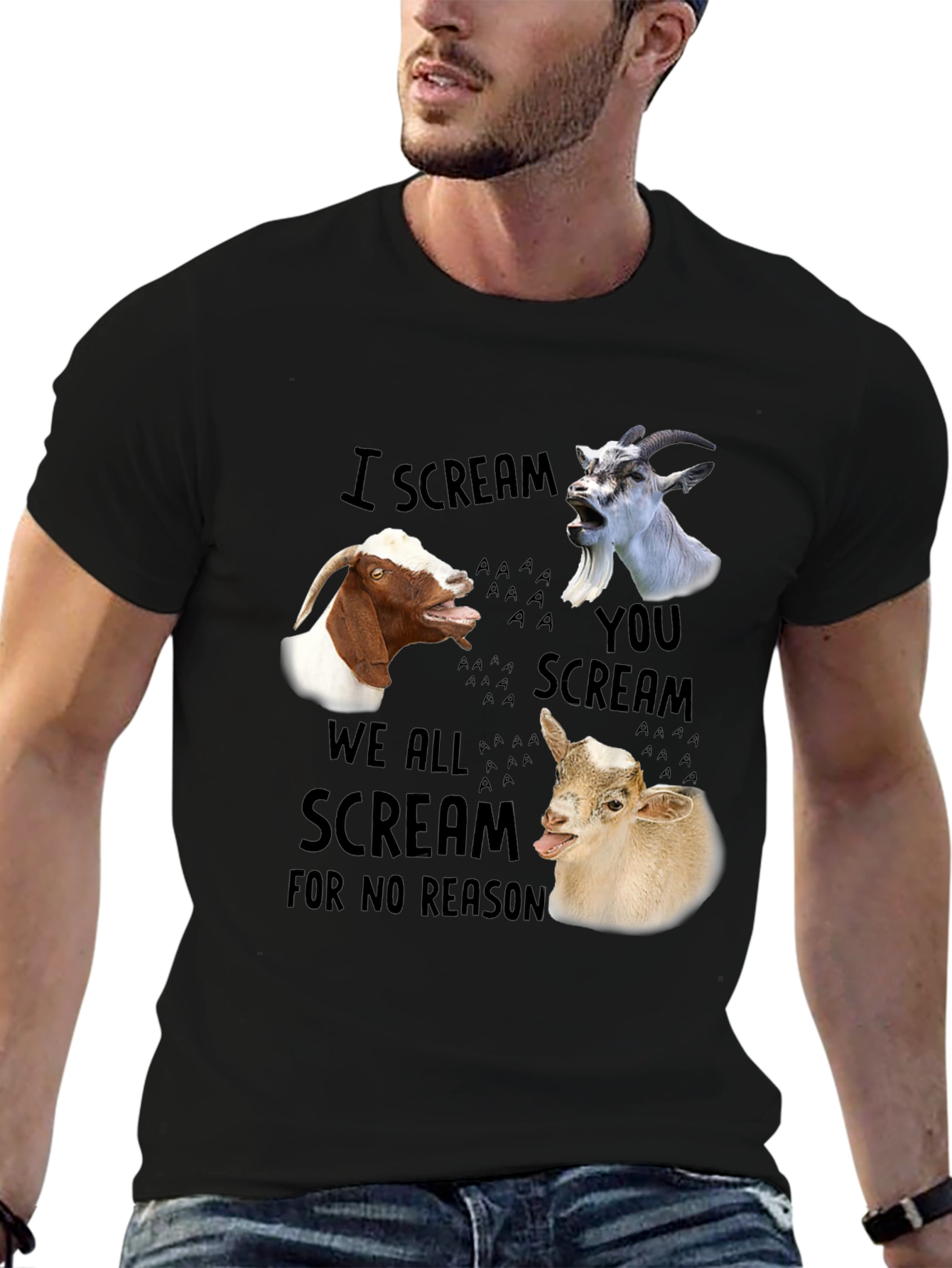 Black Goat Scream T-Shirt view 6