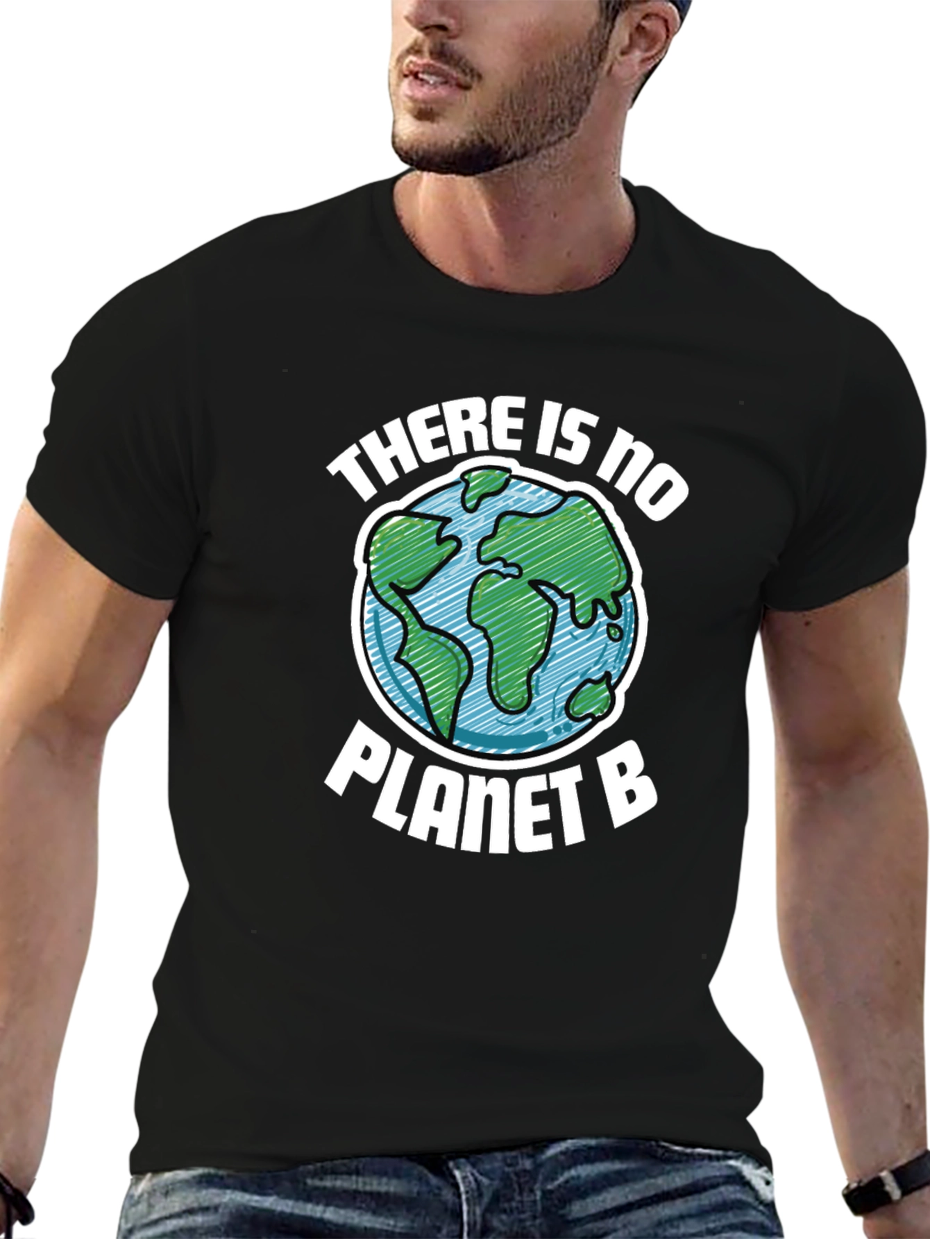 Black No Planet B T-Shirt - Save the Earth! view 6