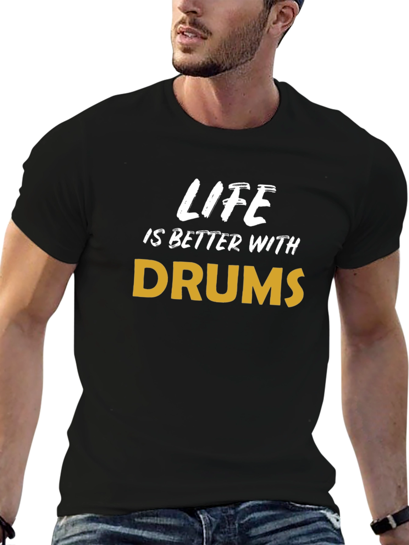 Black Life is Better with Drums T-Shirt view 6