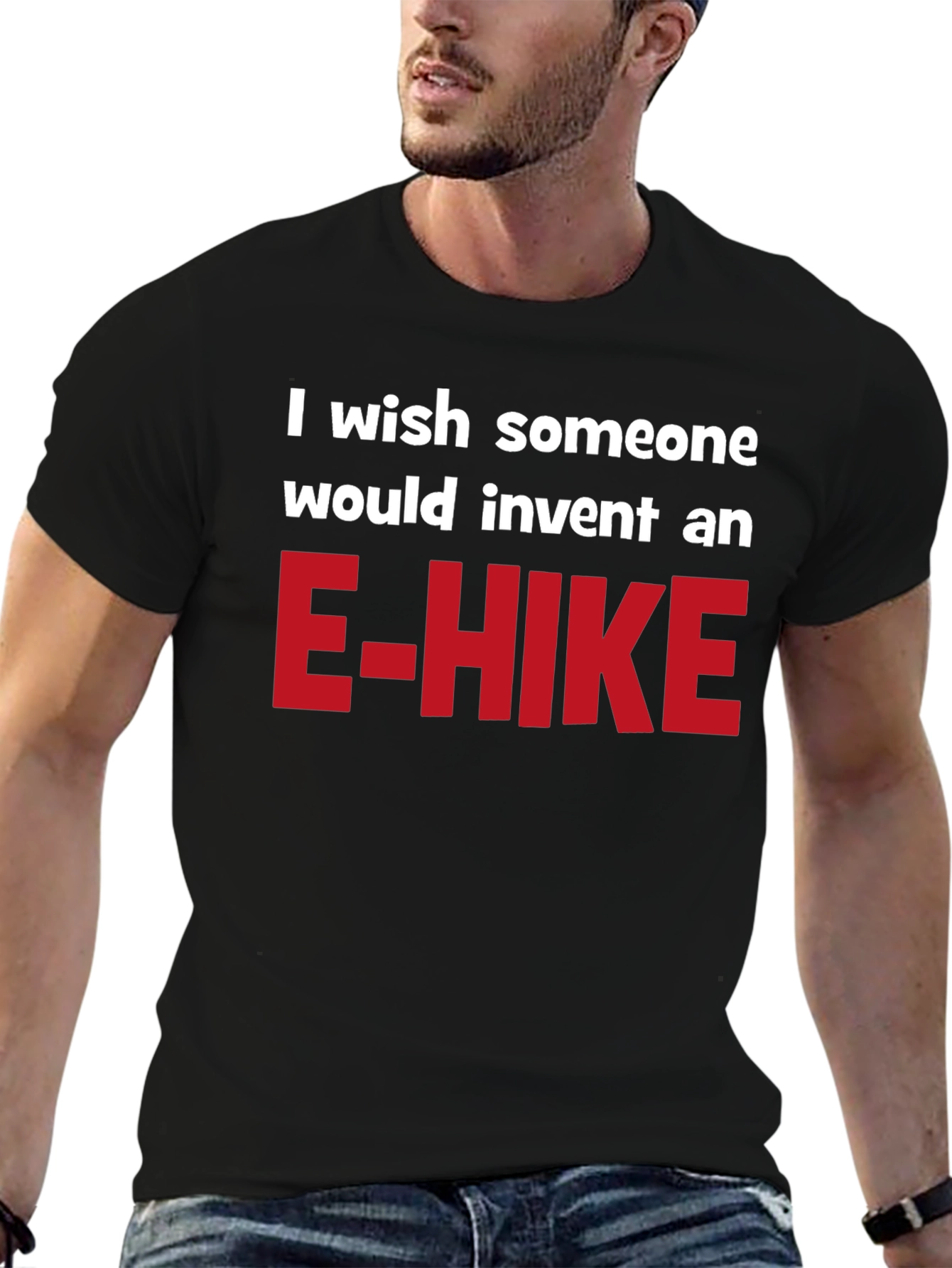 Black E-Hike Wish Graphic T-Shirt view 6