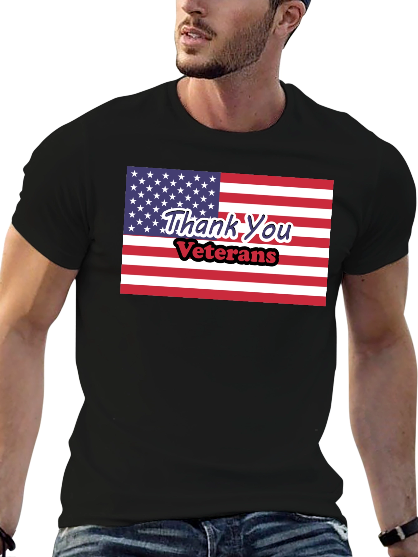 Thank You Veterans American Flag T-Shirt - 6
