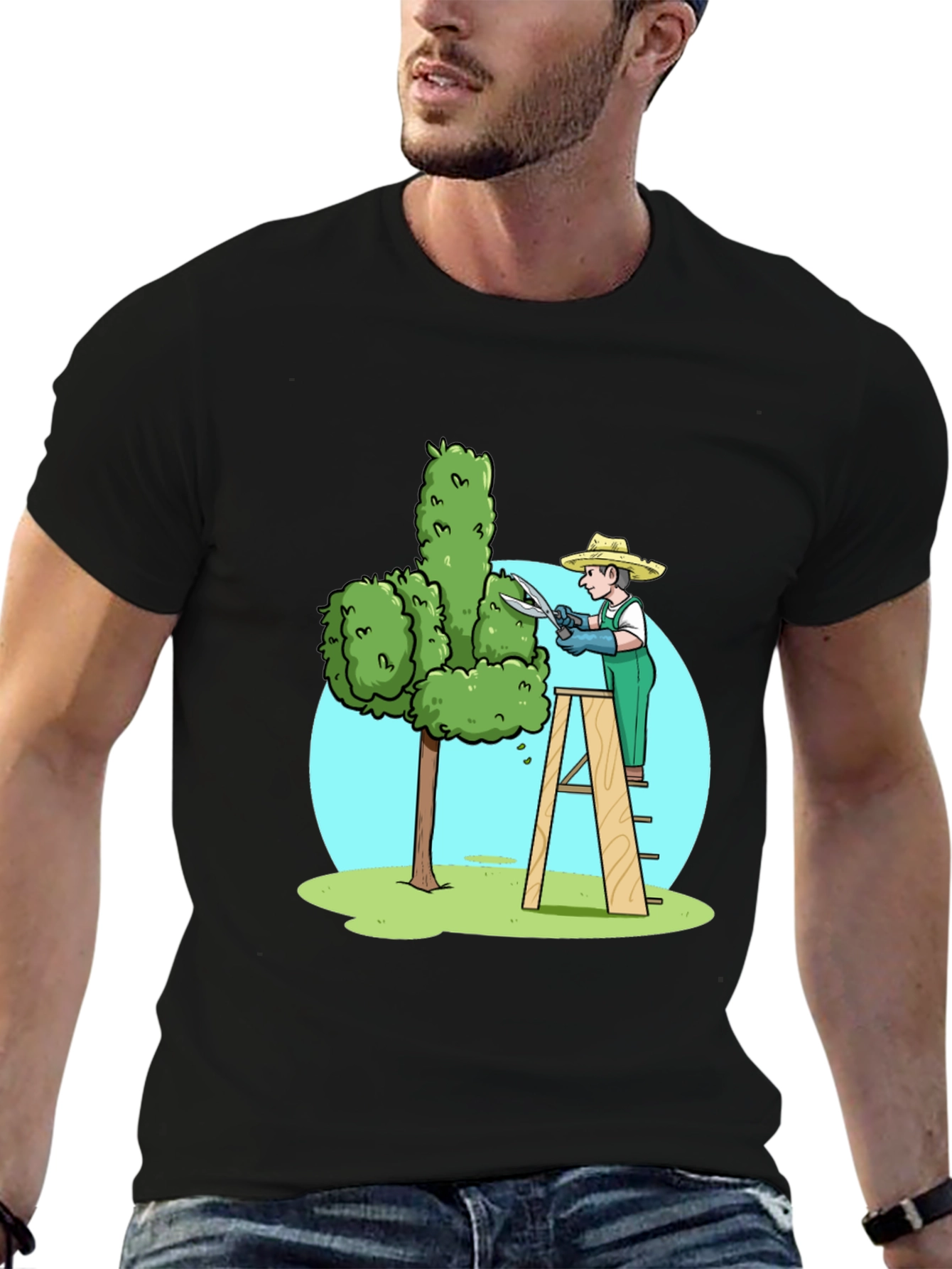 Black Funny Garden Humor T-Shirt view 6