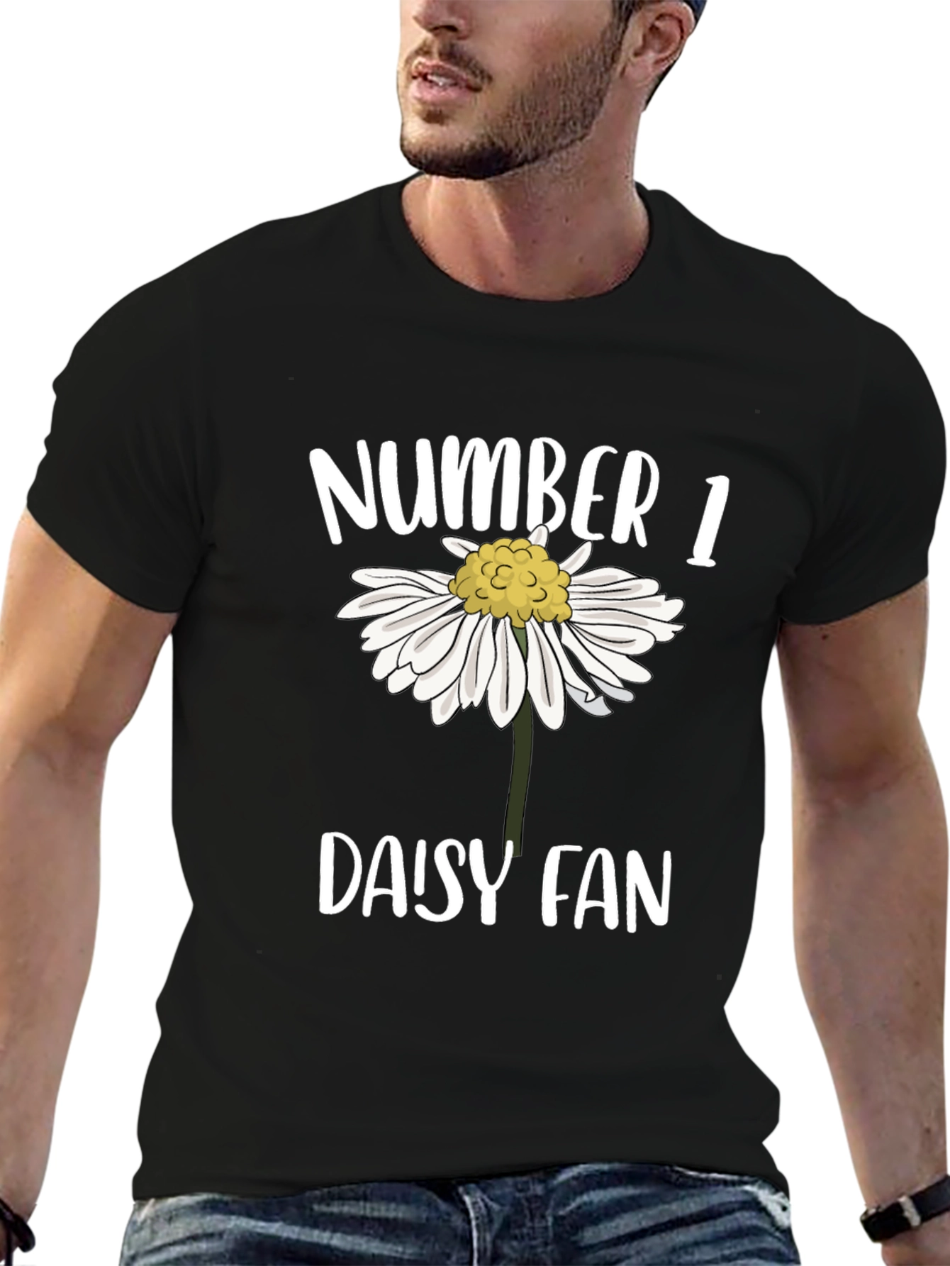 Number 1 Daisy Fan Graphic T-Shirt - 6