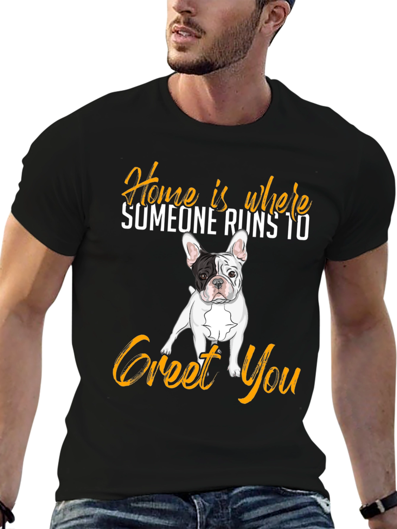 Black Home is Where Dog Runs T-Shirt view 6