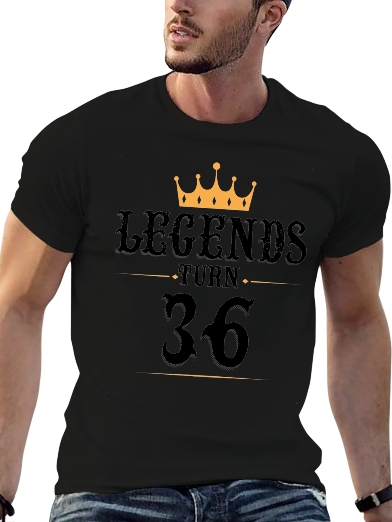 Black Legends Turn 36 Graphic T-Shirt view 6