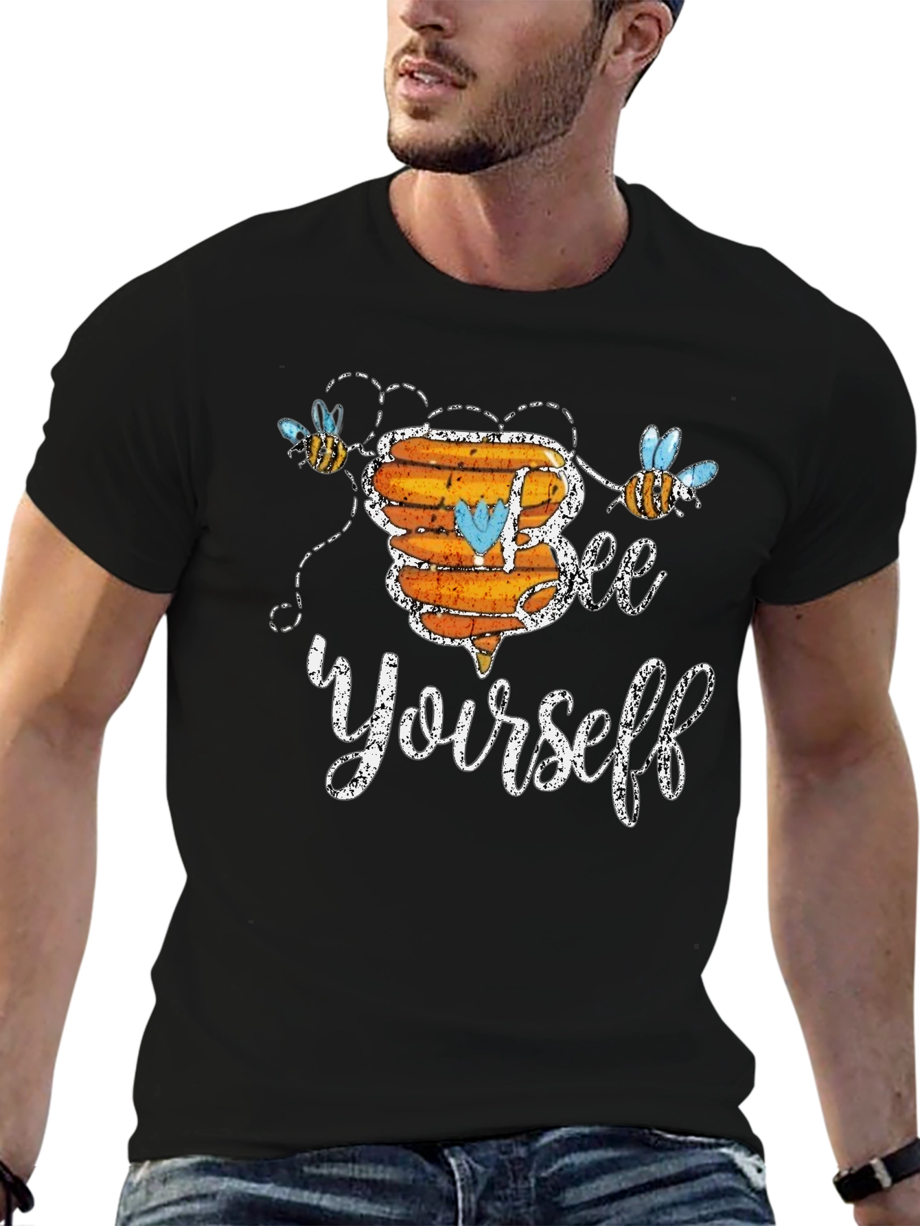 Black Bee Yourself Graphic T-Shirt - Cute & Comfy view 6