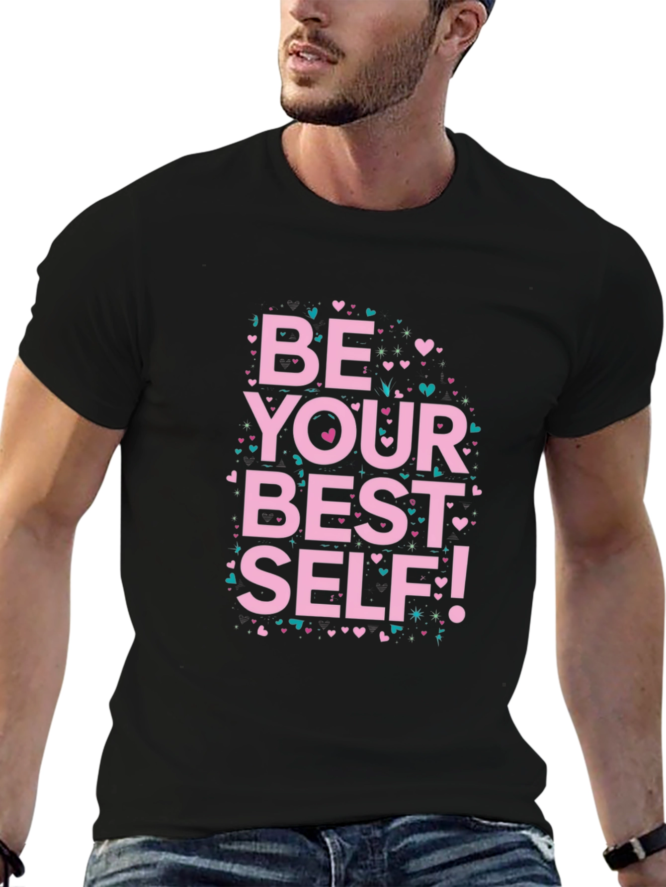 Black Be Your Best Self Graphic Tee view 6