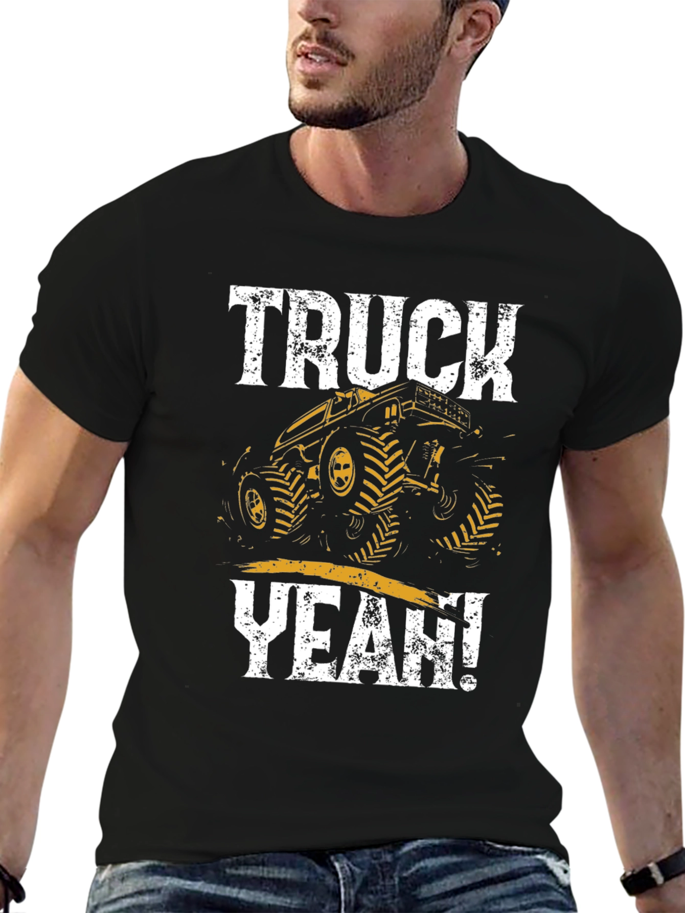 Black Truck Yeah! Graphic Tee - Off-Road Adventure T-Shirt view 6