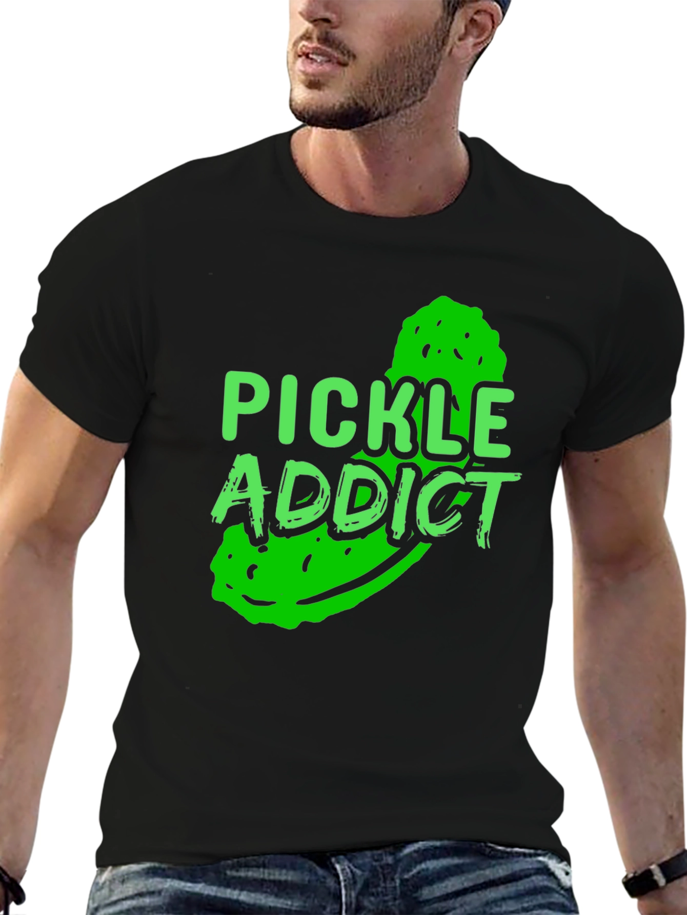 Black Pickle Addict T-Shirt view 6