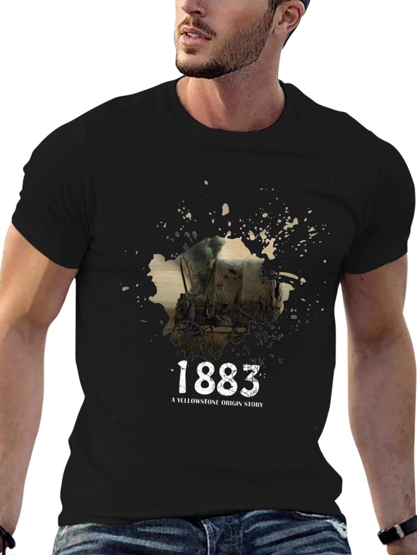 Black 1883 Yellowstone Origin Story Graphic Tee view 6