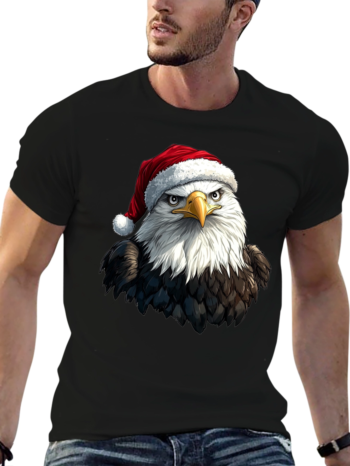 Black Eagle Christmas T-Shirt view 6