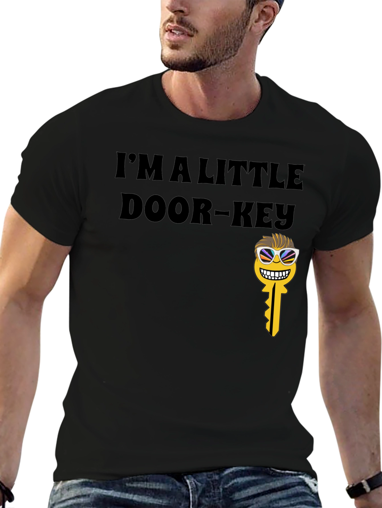 Black I'm A Little Door-Key Graphic Tee view 6