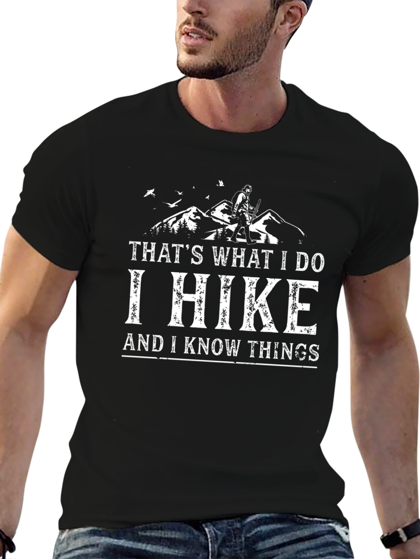 Black That's What I Do I Hike T-Shirt view 6