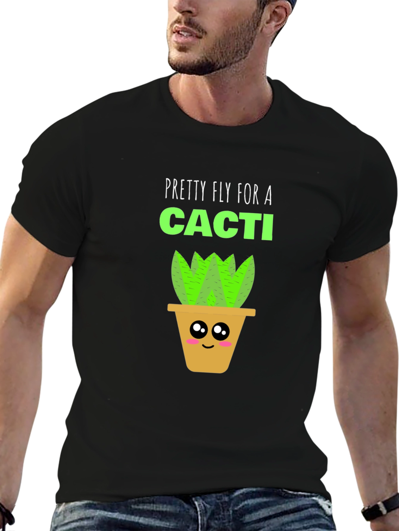 Black Pretty Fly for a Cacti Graphic T-Shirt view 6