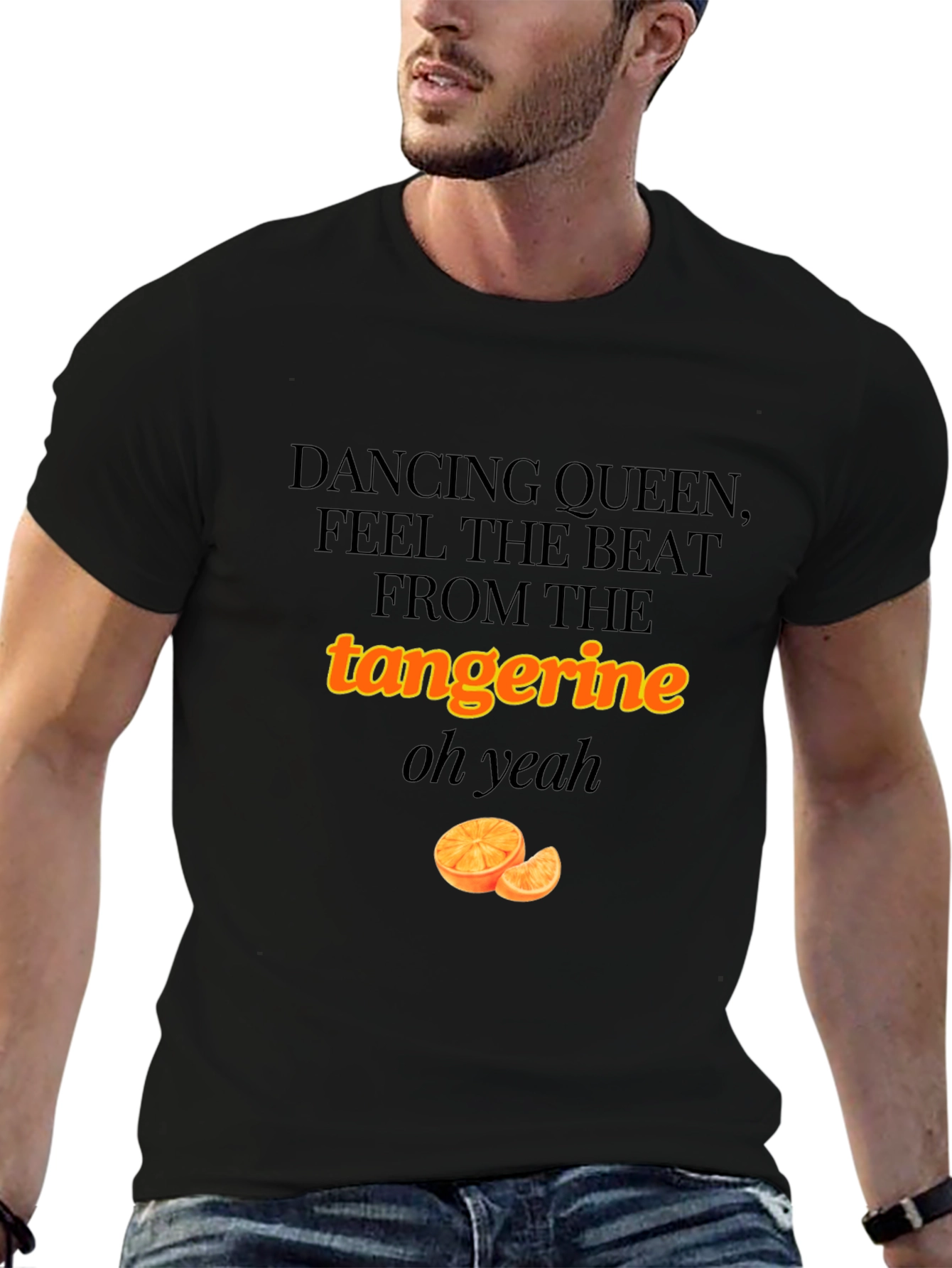 Black Dancing Queen Tangerine Graphic T-Shirt view 6