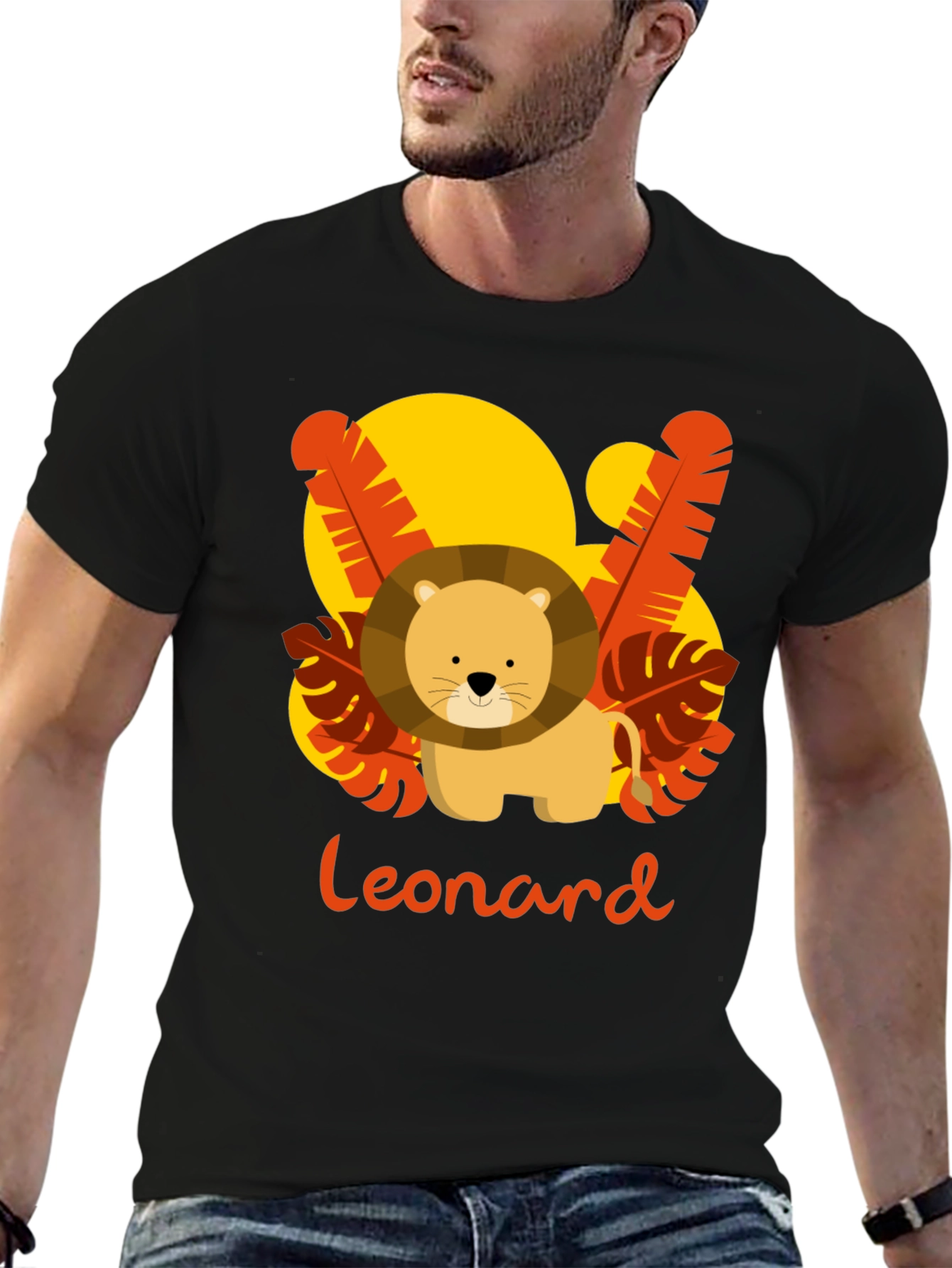 Black Personalized Lion Cub T-Shirt view 6