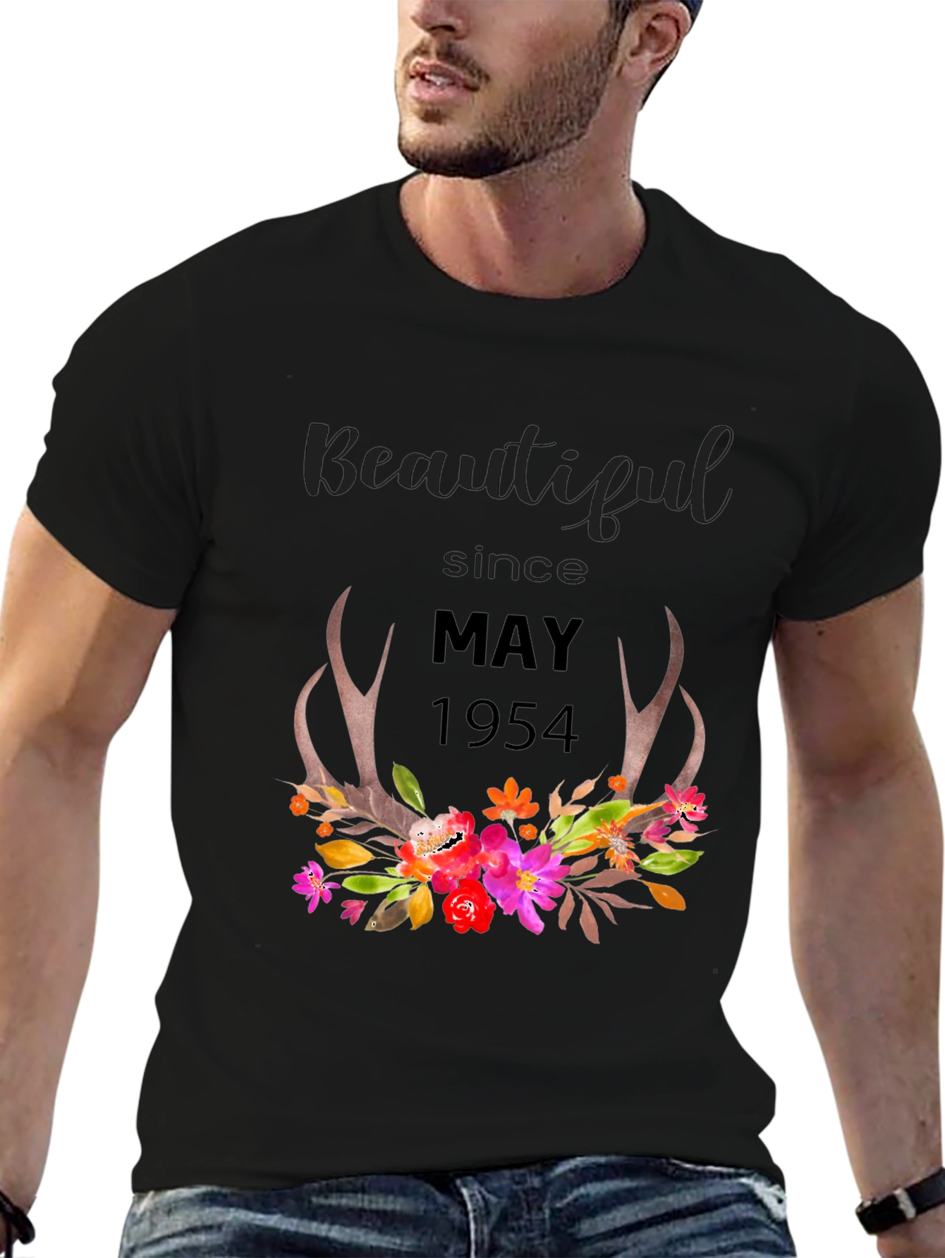 Black Beautiful Since May 1954 Floral Tee view 6