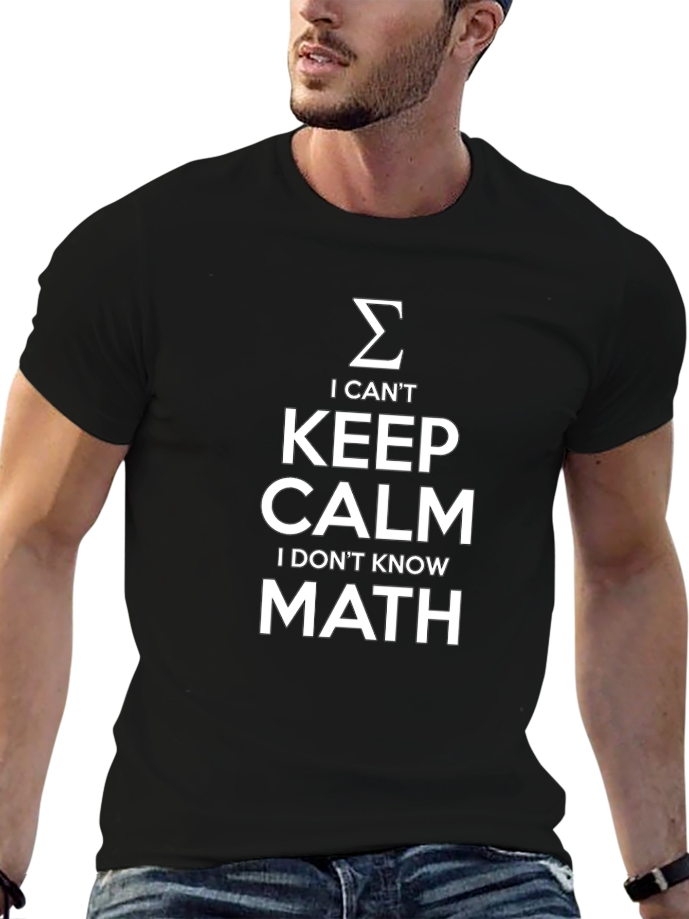 Black Funny Math T-Shirt - I Can't Keep Calm view 6