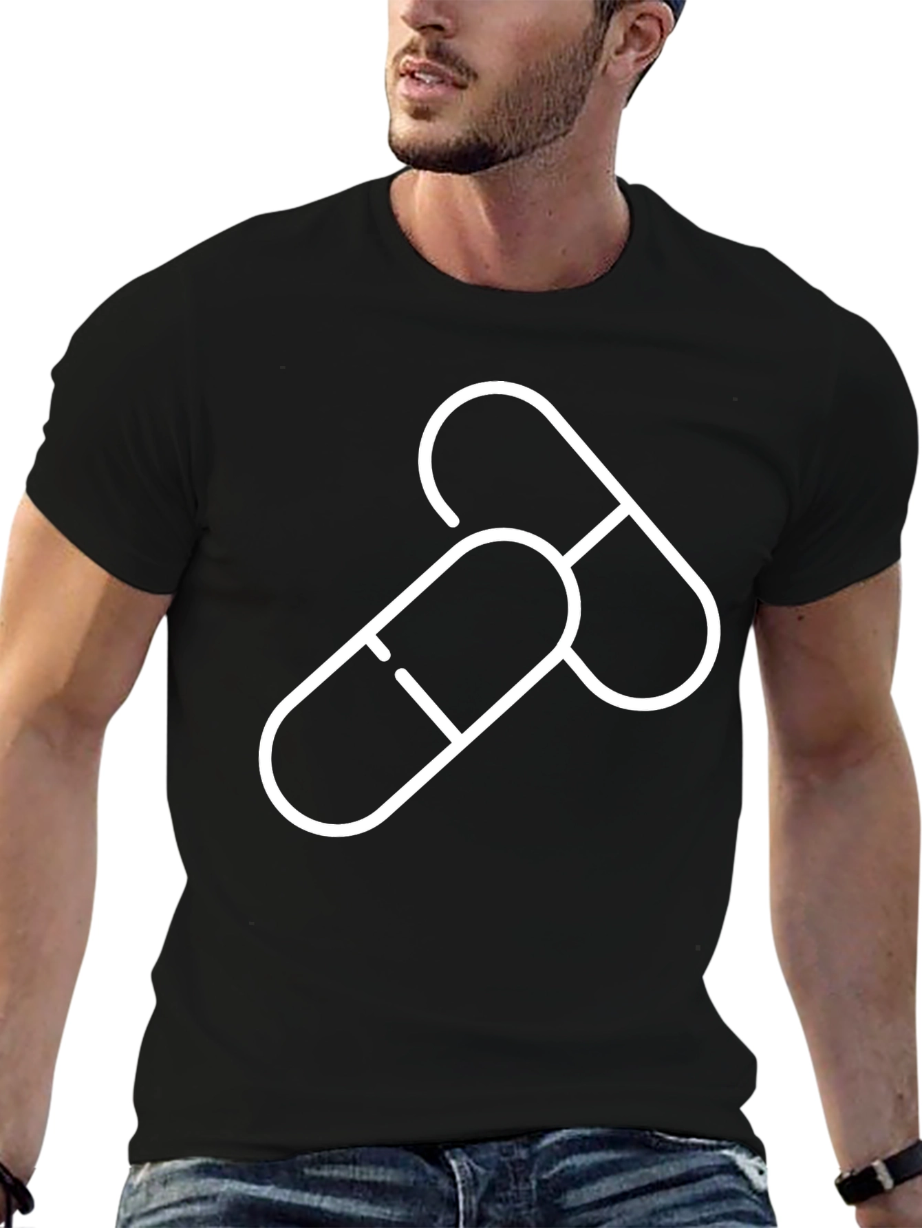 Black Pills Graphic Black T-Shirt view 6
