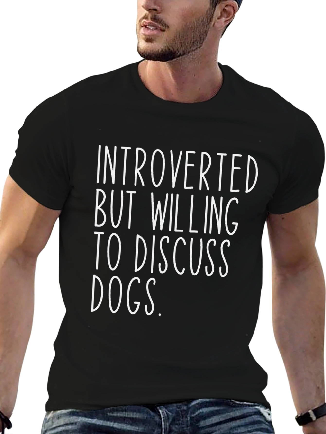 Black Introverted Dog Lover Graphic Tee view 6