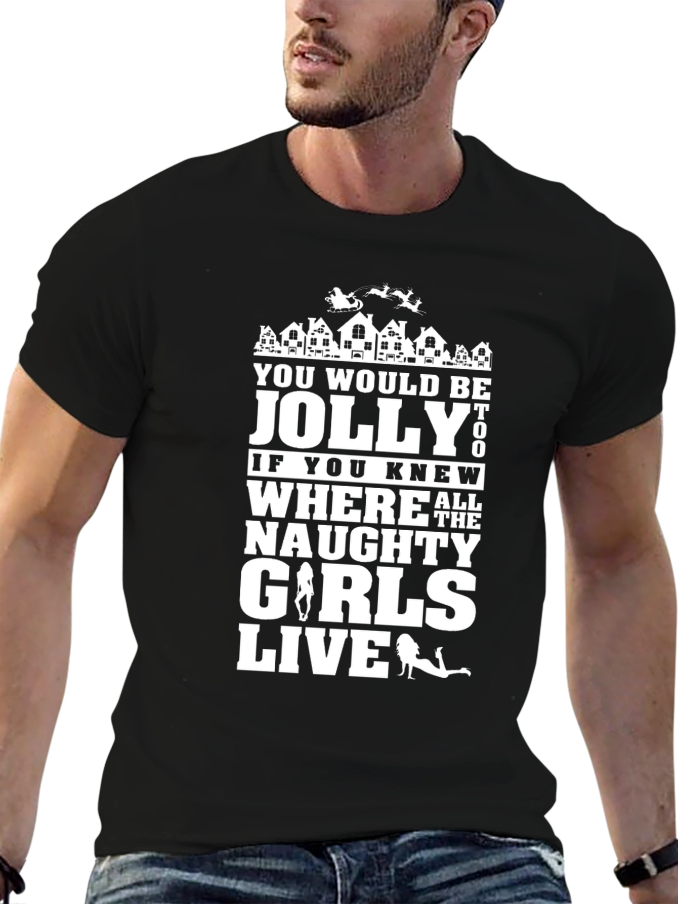 Black Jolly Naughty Girls T-Shirt view 6