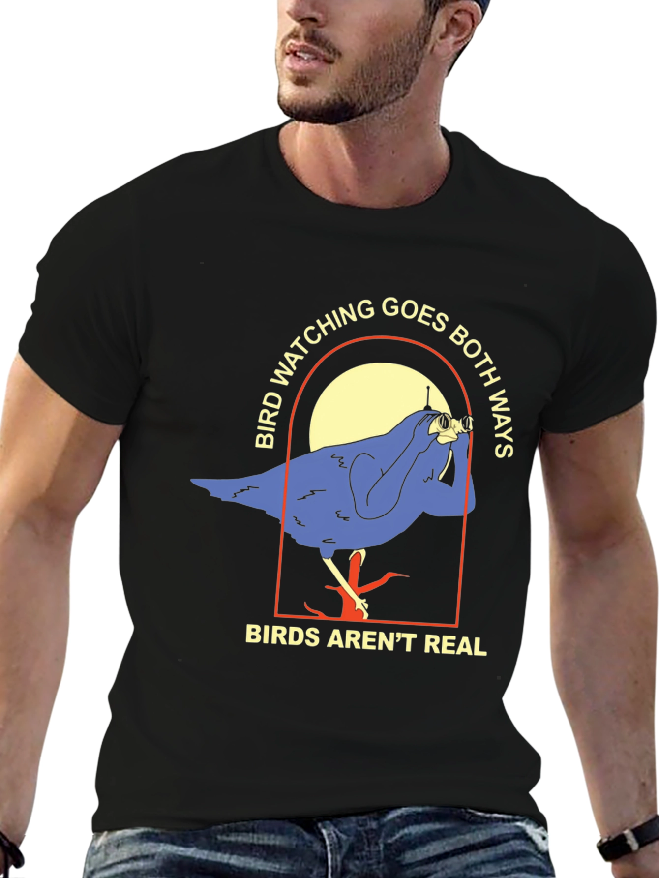 Black Bird Watching Conspiracy T-Shirt view 6