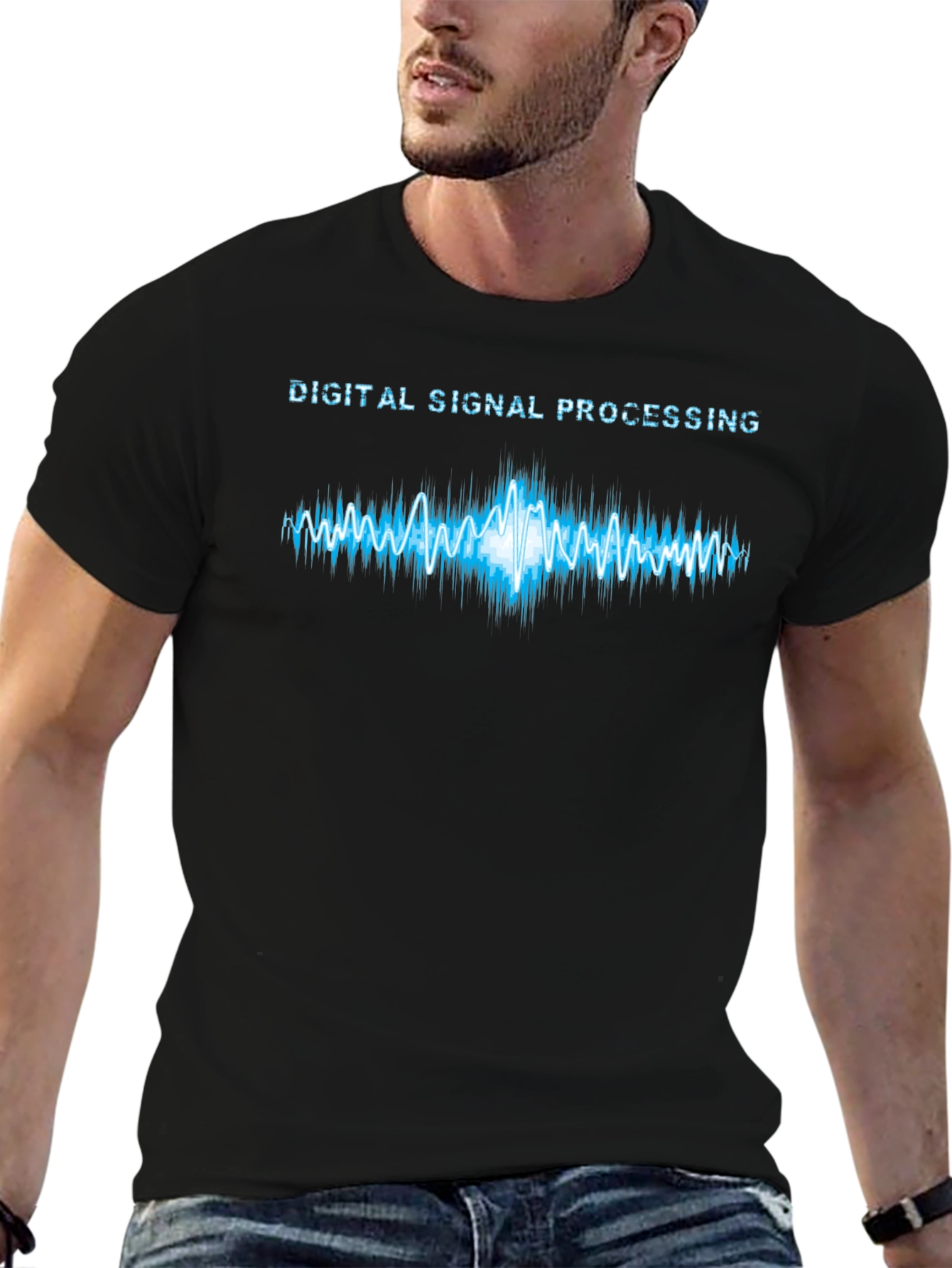 Black Digital Signal Processing Black T-Shirt view 6