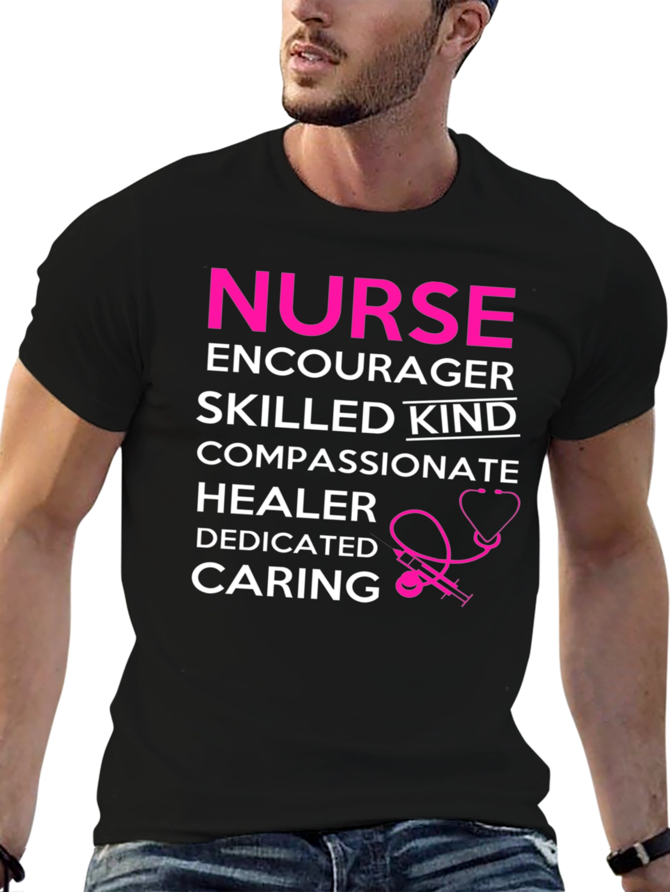 Black Nurse Definition T-Shirt: Encourager, Skilled, Kind, Compassionate view 6