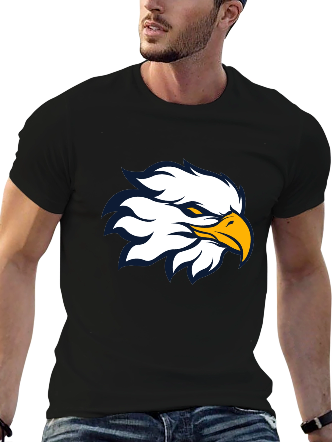 Black Eagle Graphic Black T-Shirt view 6