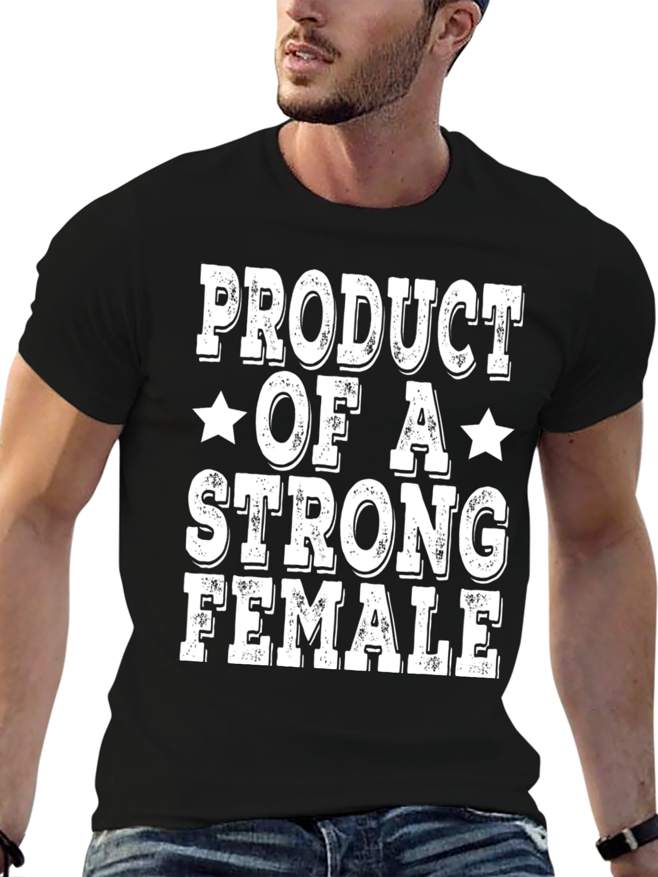 Black Strong Female T-Shirt view 6