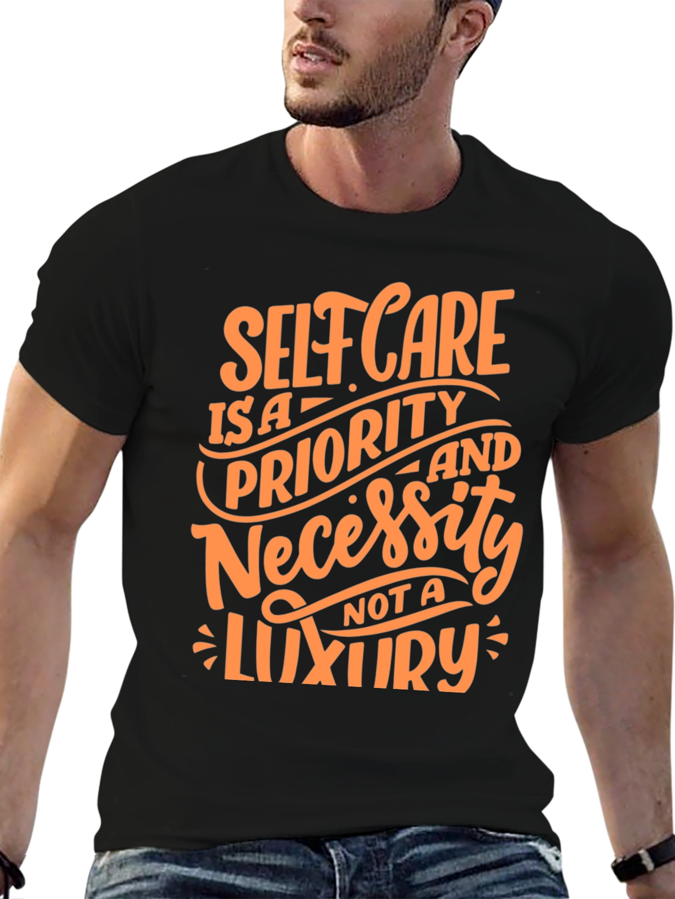 Black Self Care is a Priority T-Shirt view 6